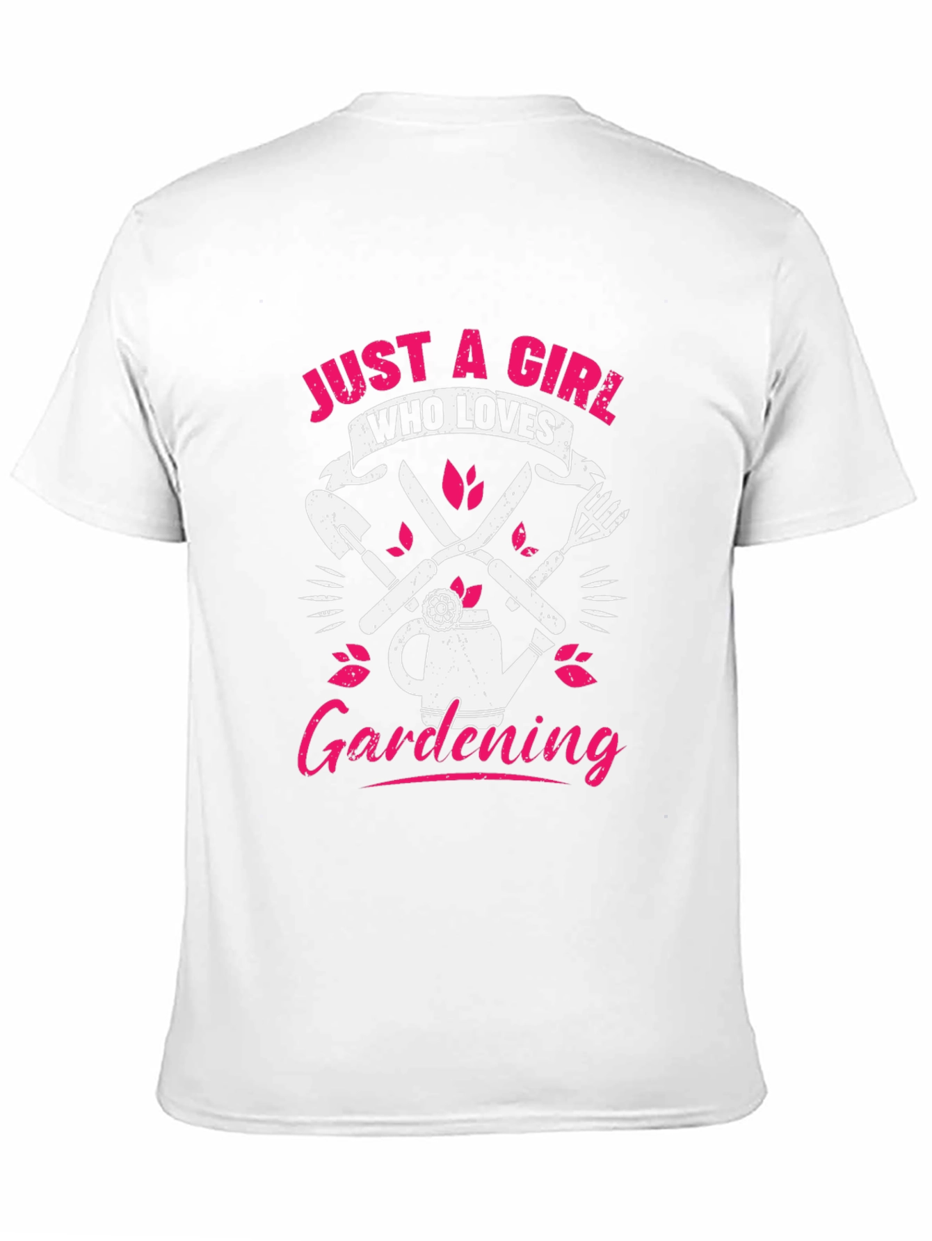 Black Just a Girl Who Loves Gardening T-Shirt view 11
