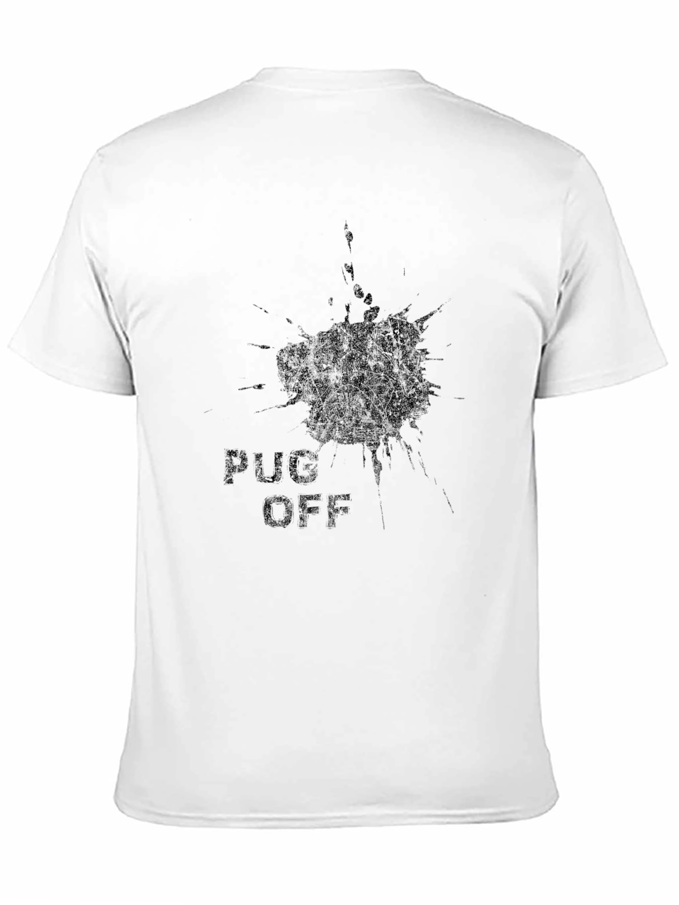 Black Pug Off Graphic Tee - Black T-Shirt view 11