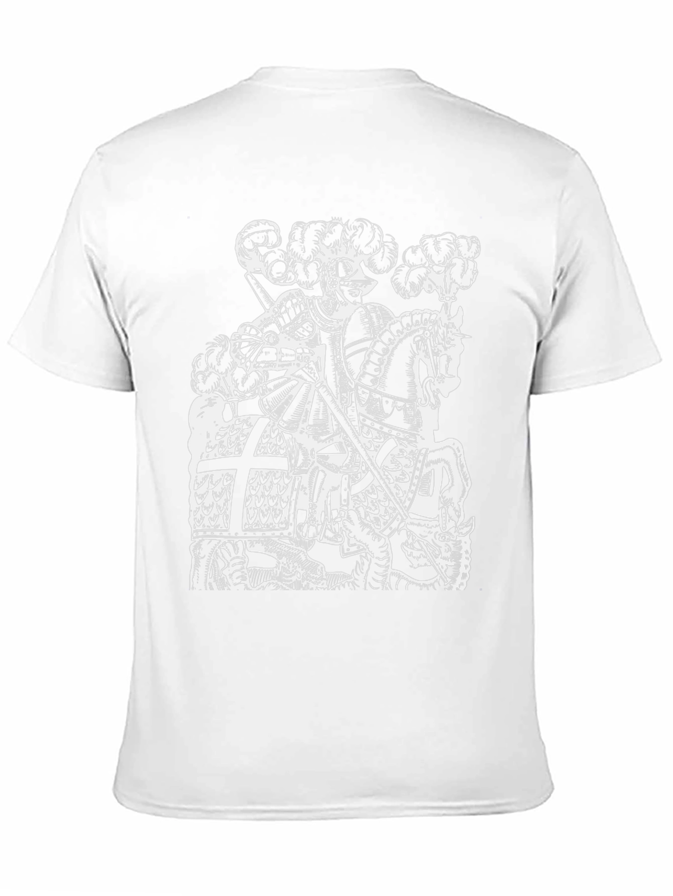Black Medieval Knight Dragon Slayer Graphic Tee view 11