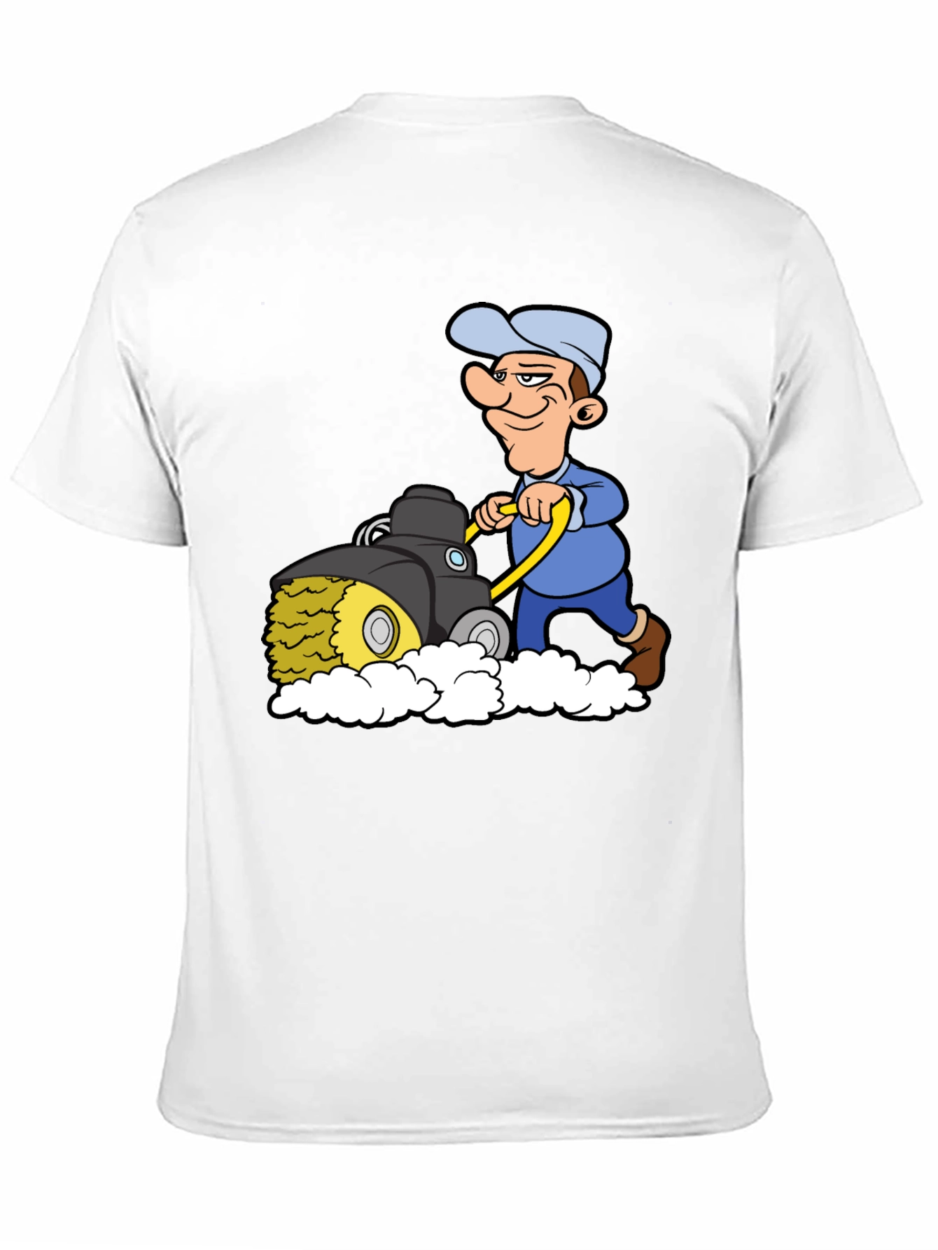 Black Cartoon Mower T-Shirt view 11