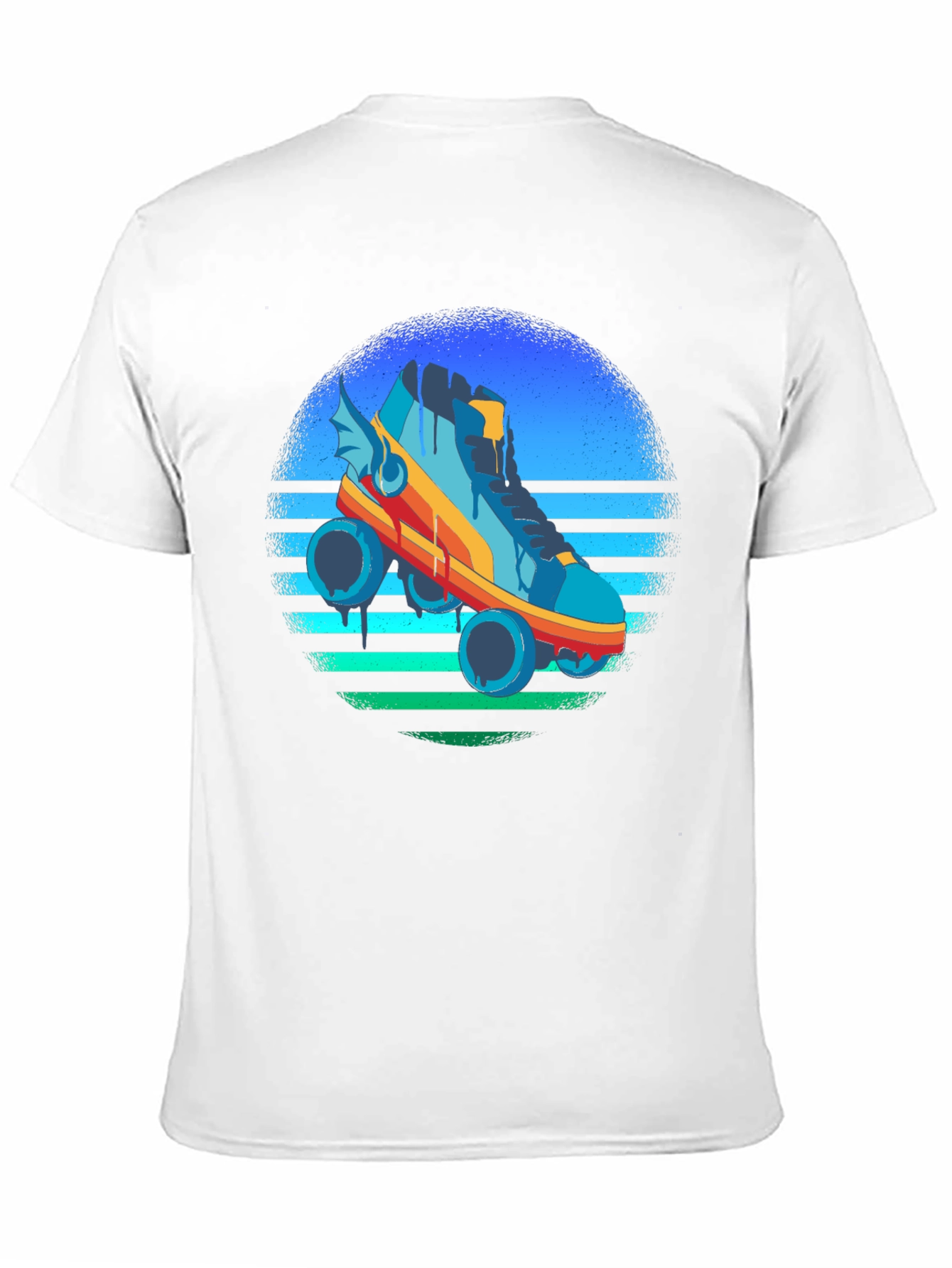 Black Retro Roller Skate Graphic Tee - Cool & Unique Design view 11