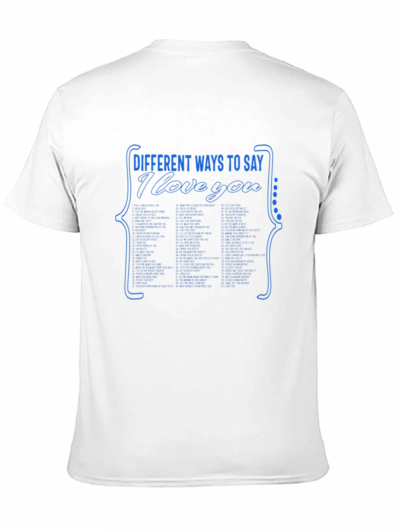 Black Different Ways to Say I Love You T-Shirt view 11