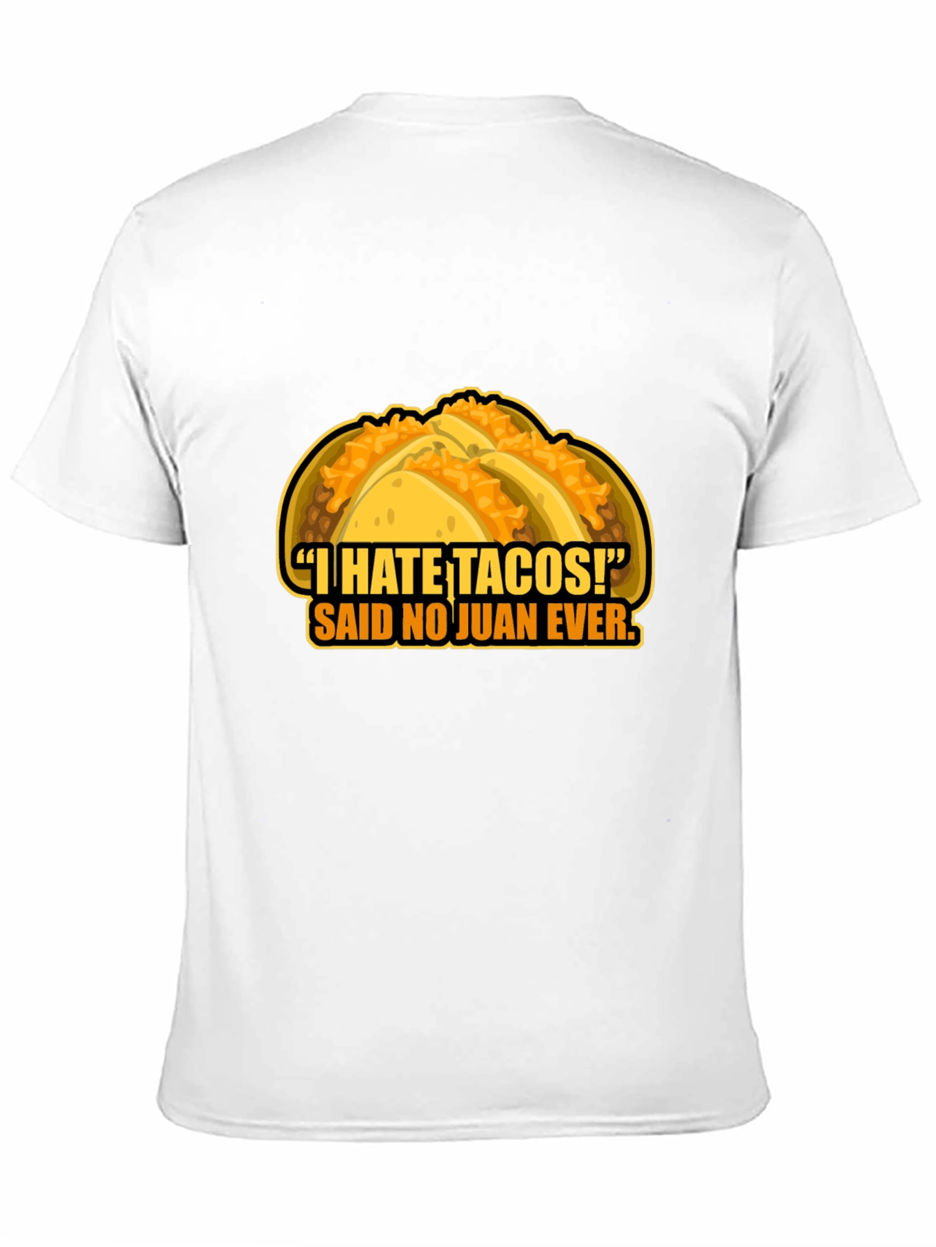 Black Funny 'I Hate Tacos!' Graphic Print T-Shirt view 11