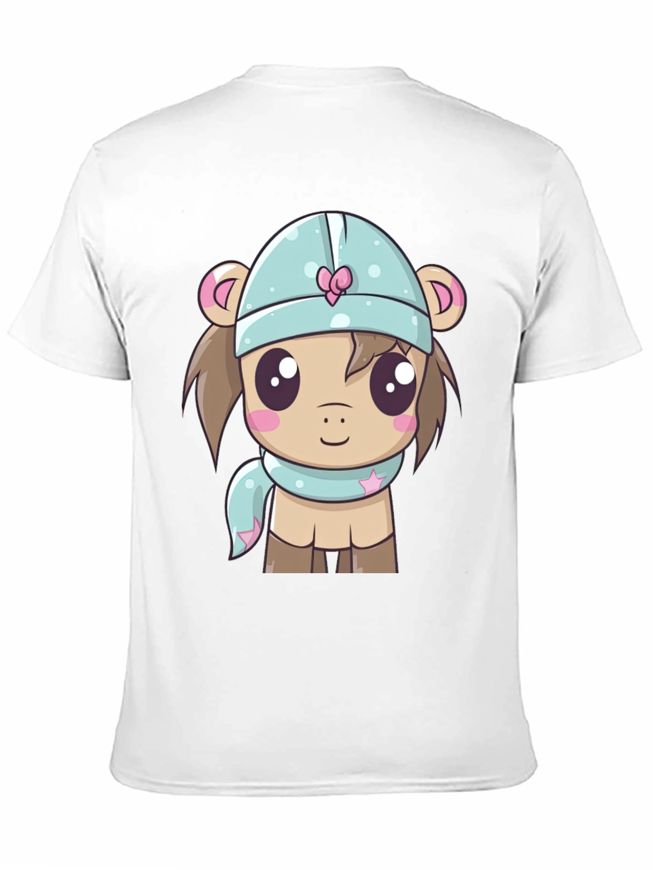 Black Cute Cartoon Animal Black T-Shirt view 11