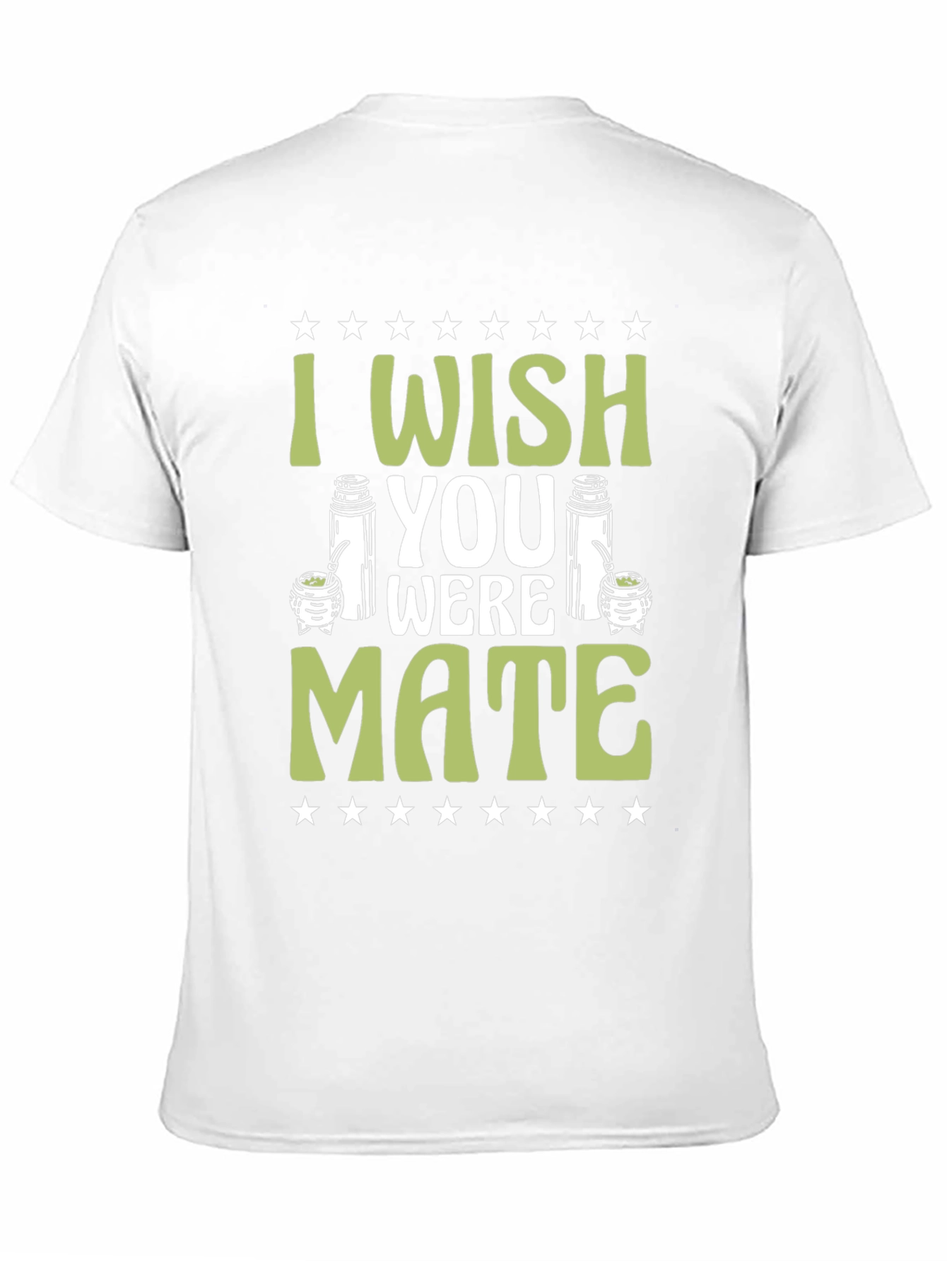 Black I Wish You Were Mate T-Shirt view 11