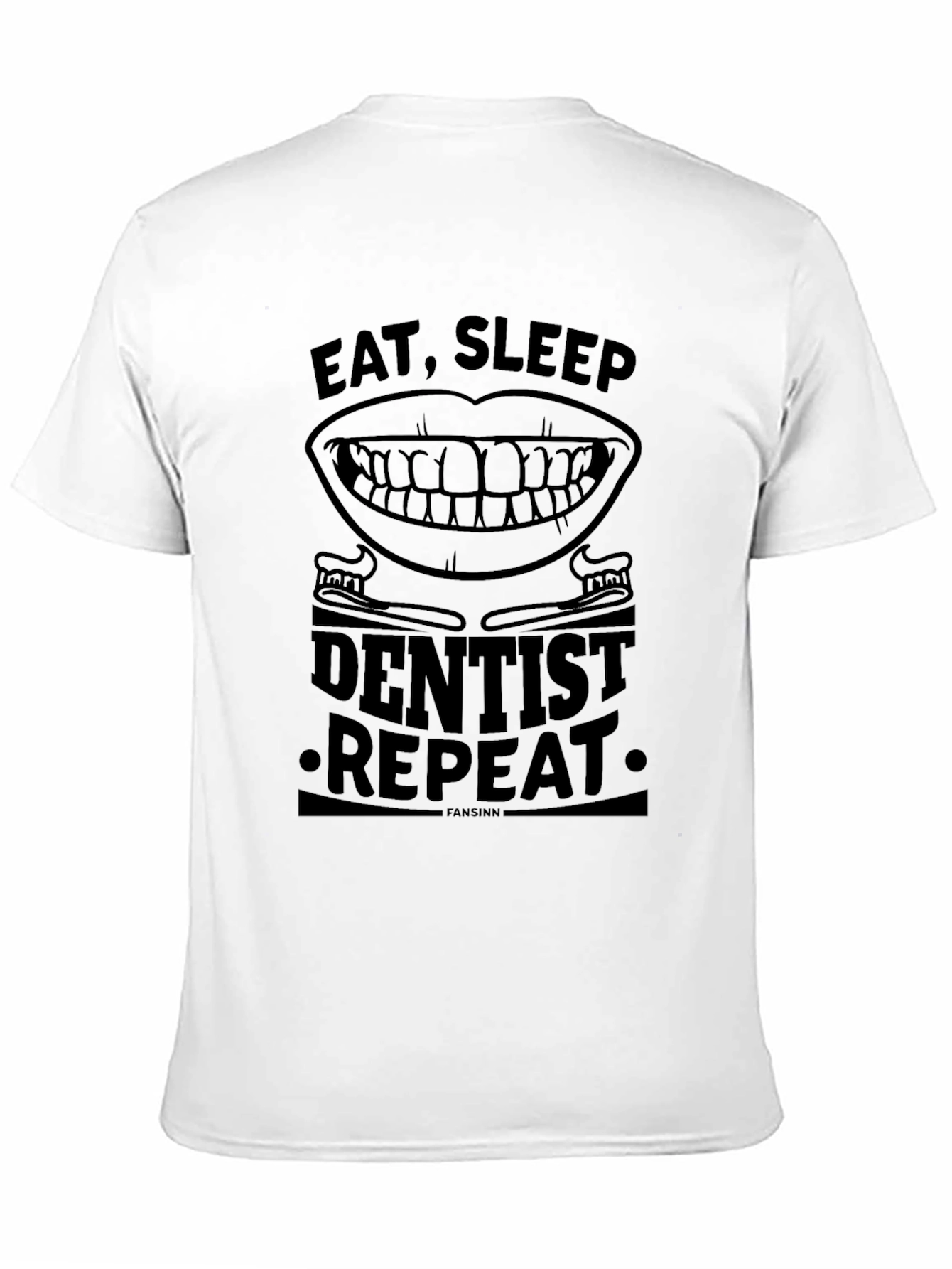 Black Eat Sleep Dentist Repeat Black T-Shirt view 11