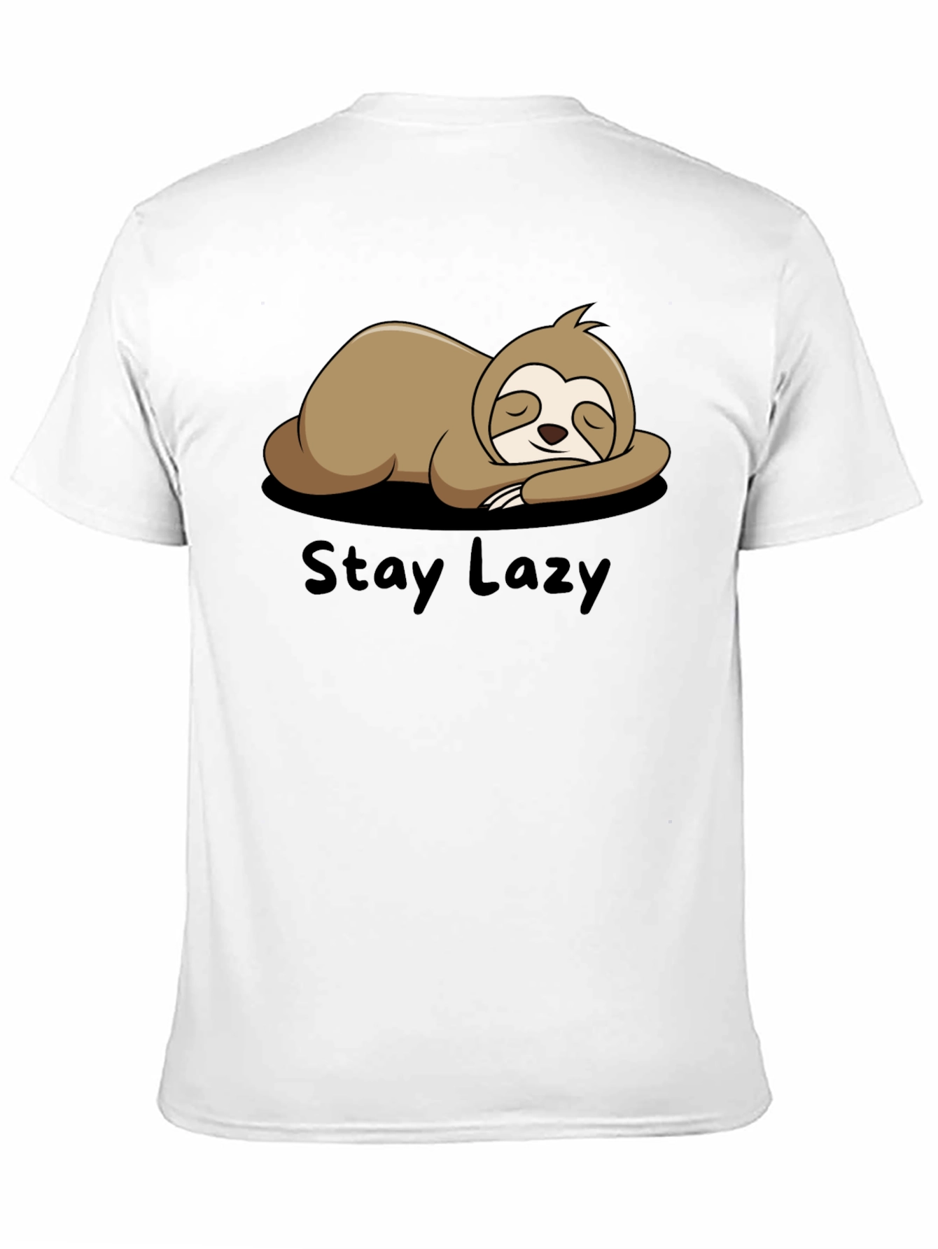 Black Stay Lazy Sloth Graphic Tee - Relaxed Fit view 11
