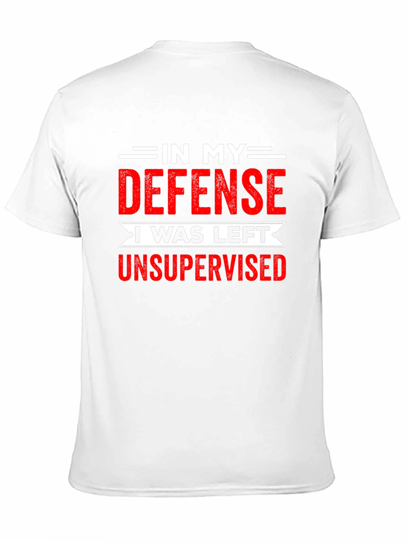 Black Funny Unsupervised T-Shirt view 11