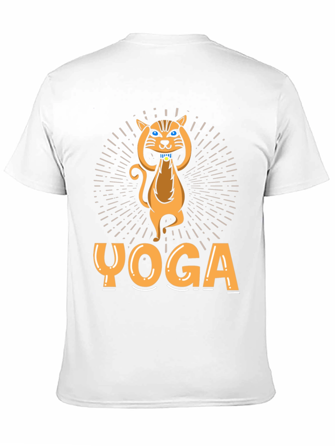 Black Yoga Cat Graphic T-Shirt - Unisex view 11