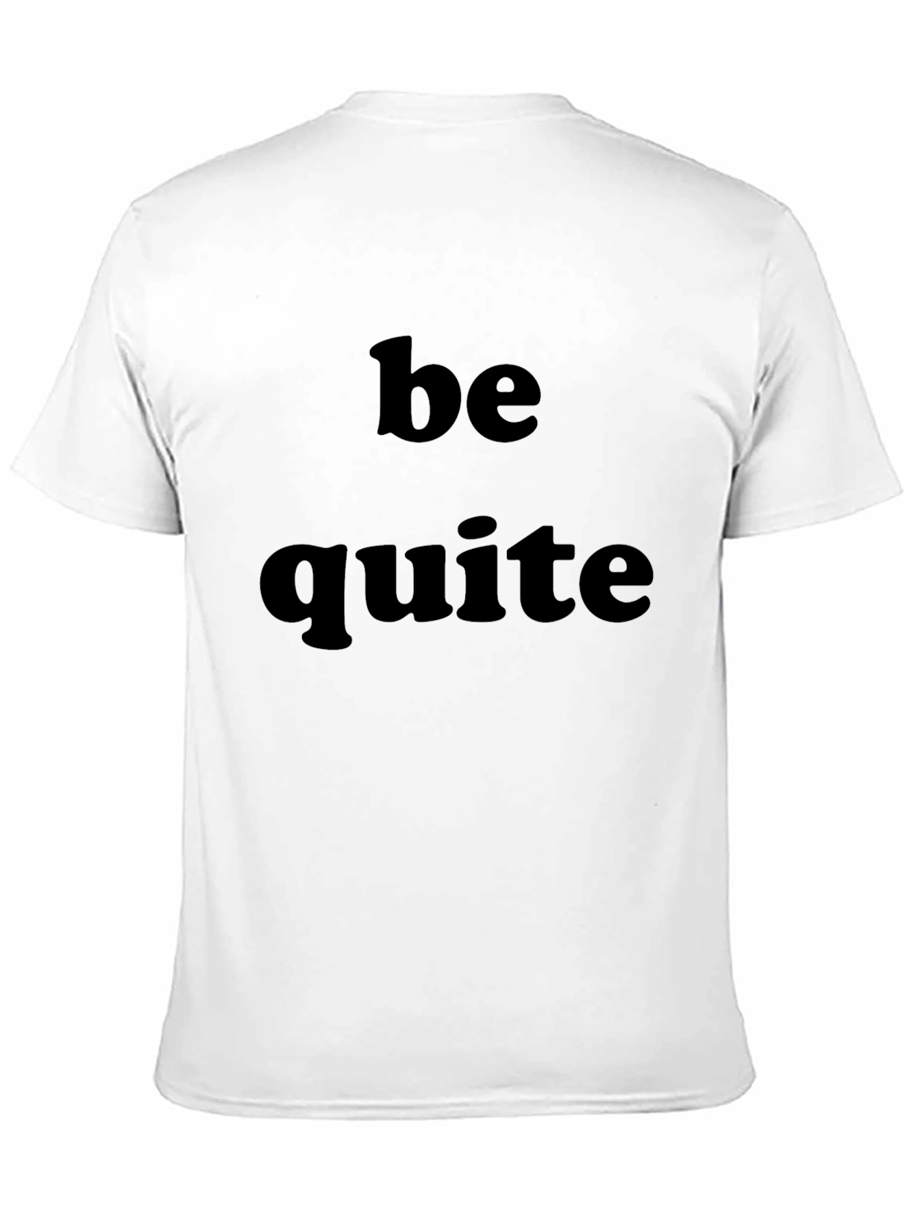 Black Be Quite Graphic Tee - Soft Cotton Blend Casual Wear view 11