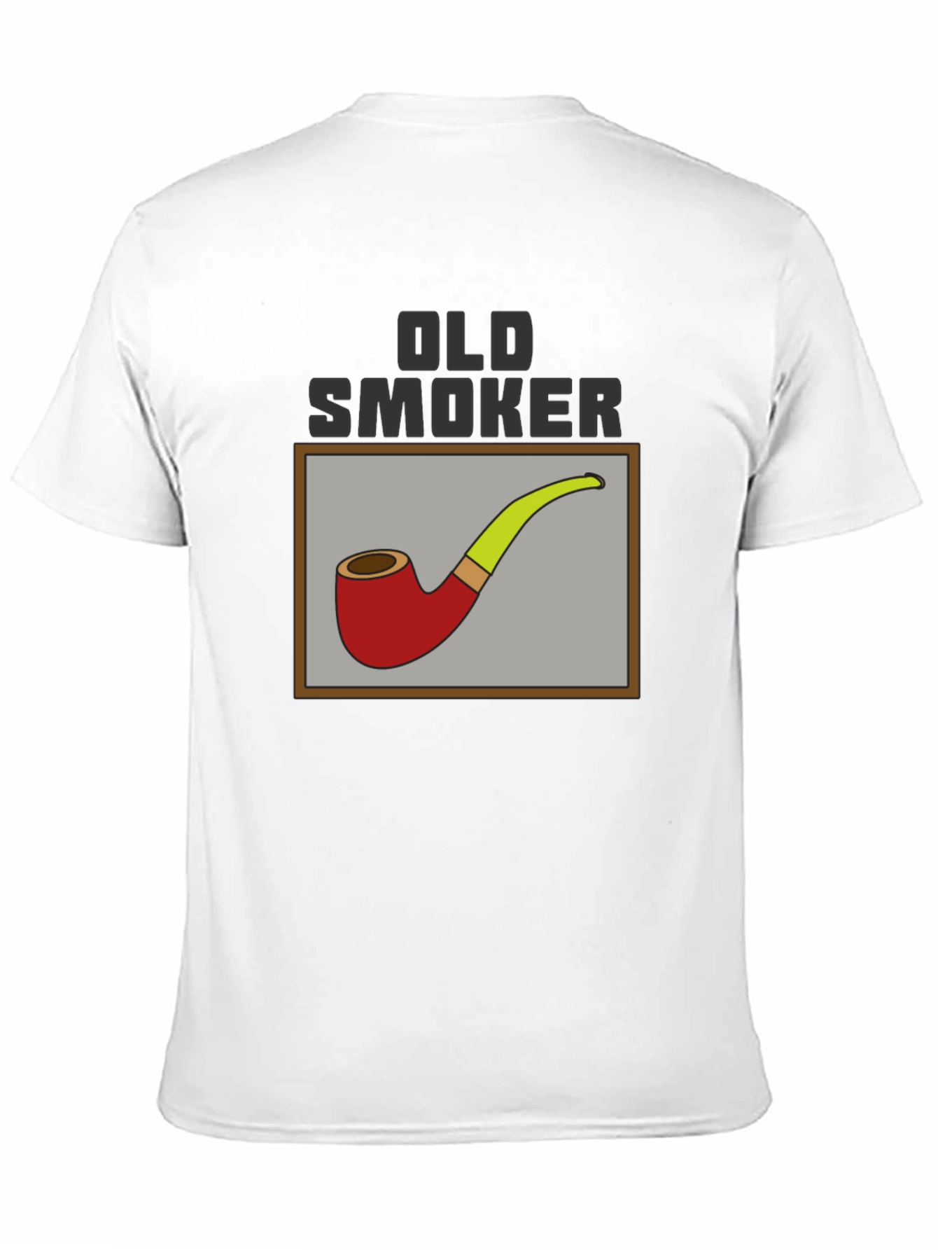 Black Old Smoker Pipe T-Shirt - Classic Design view 11
