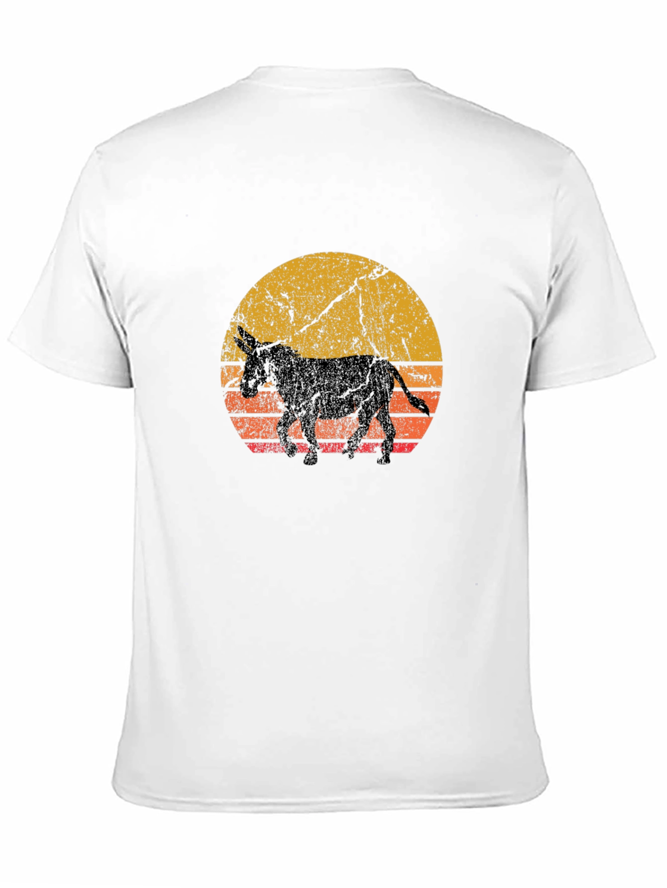 Black Retro Donkey Sunset Graphic Tee view 11