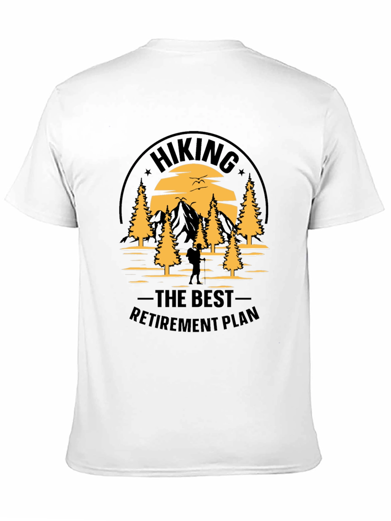 Black Hiking Retirement Plan Graphic Tee view 11