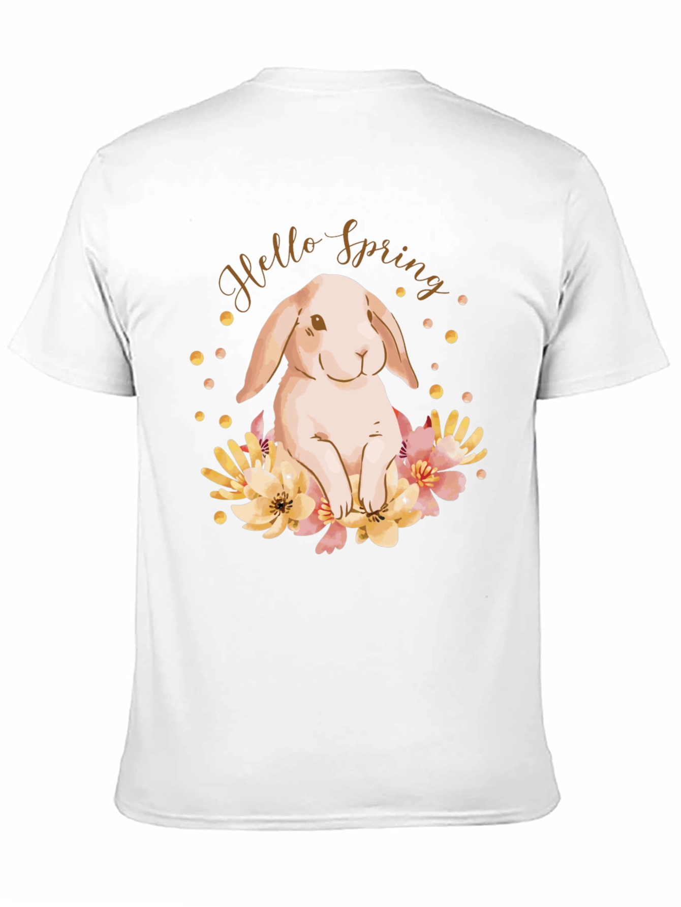 Black Hello Spring Bunny T-Shirt view 11