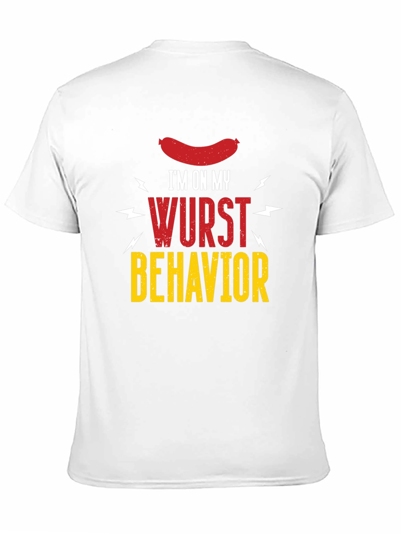 Black Wurst Behavior Graphic T-Shirt - Funny Sausage Tee view 11