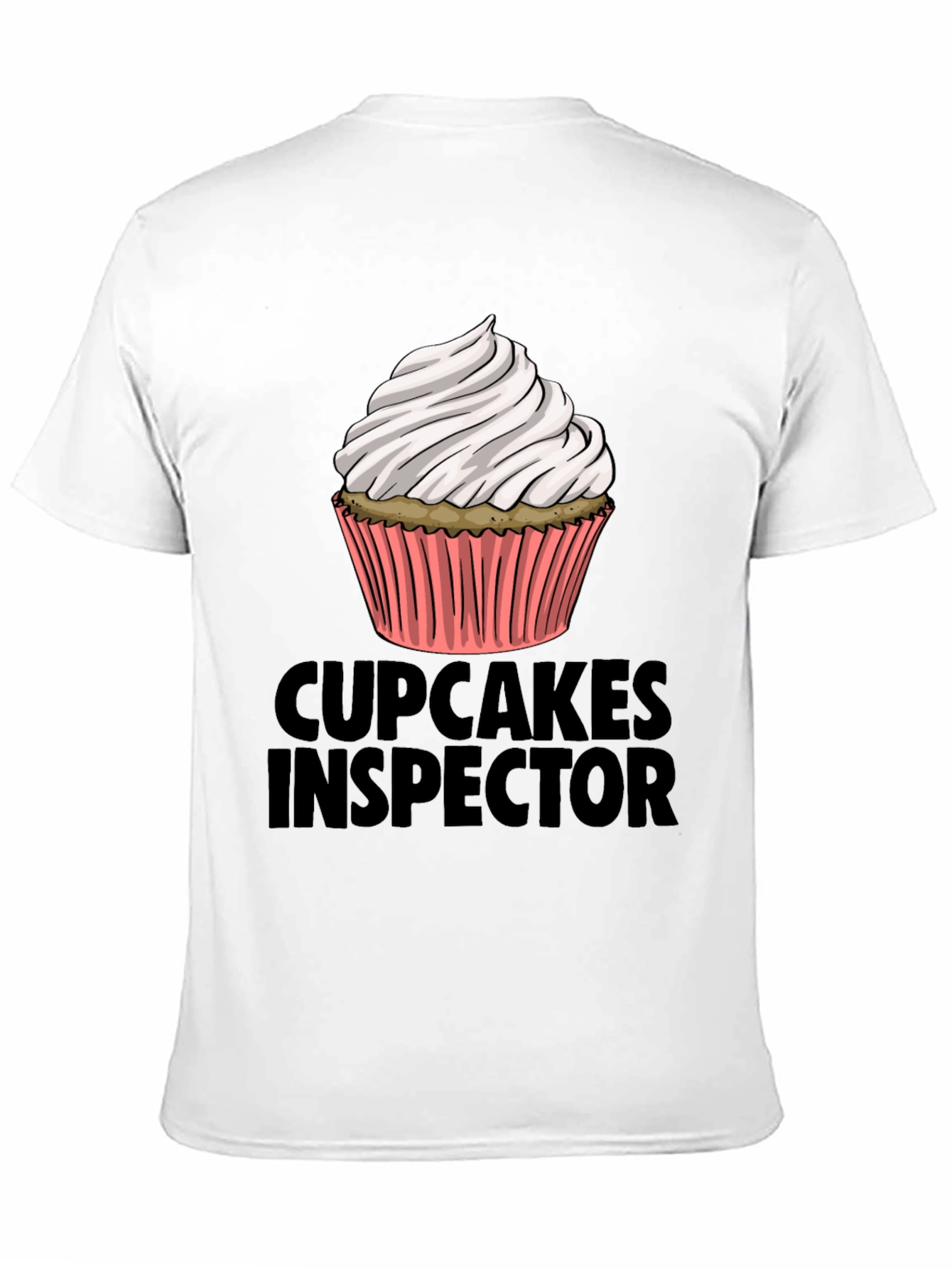 Black Cupcakes Inspector Funny Graphic T-Shirt view 11