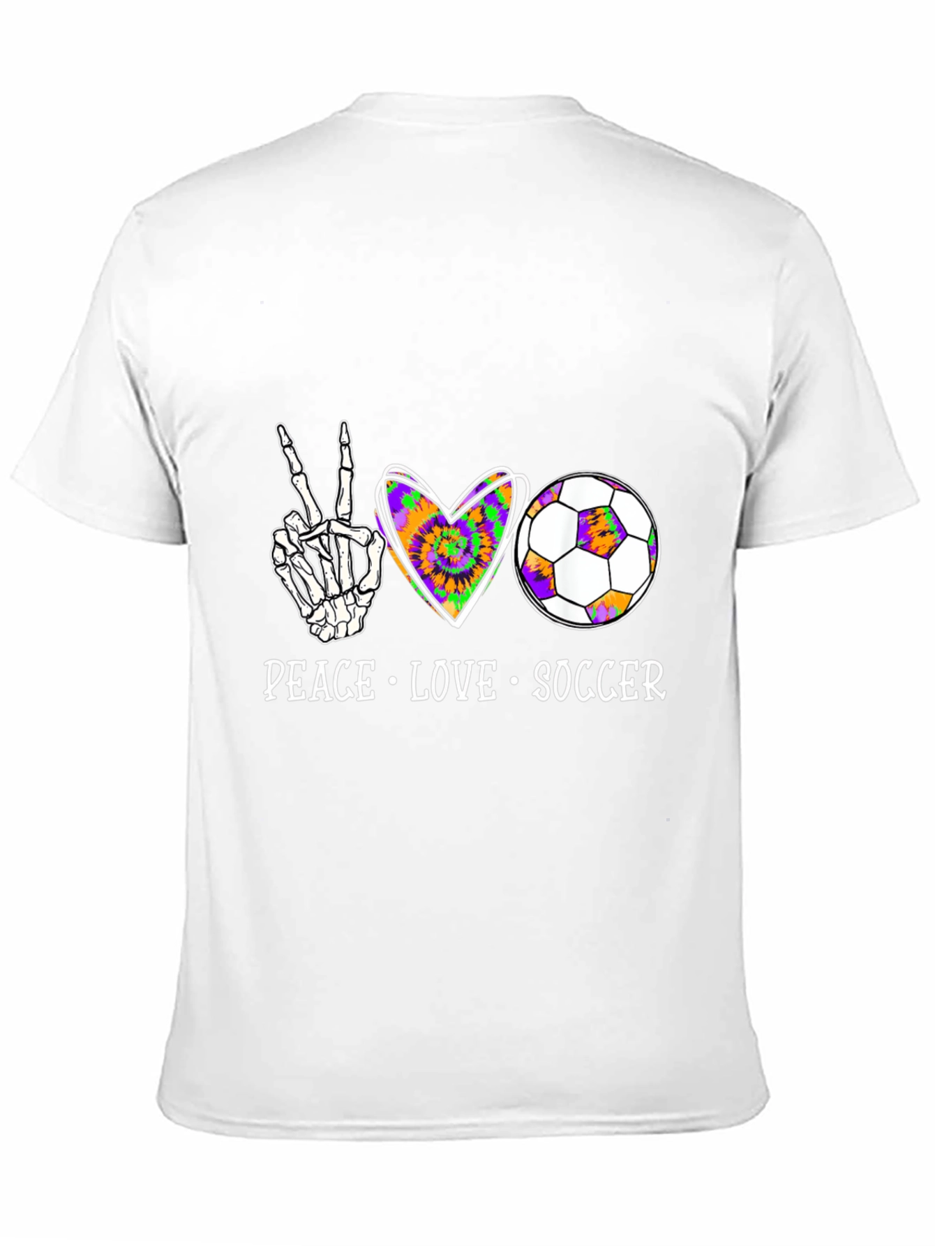 Black Peace Love Soccer T-Shirt view 11