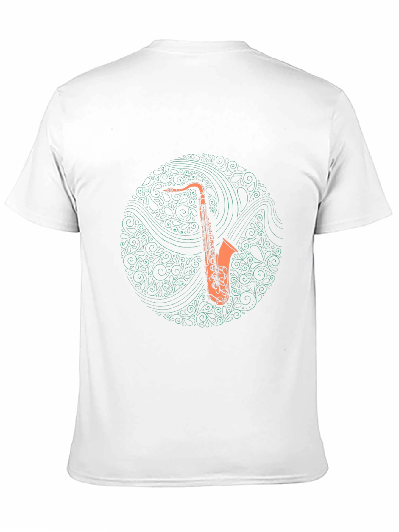 Black Saxophone Art Black T-Shirt for Music Lovers view 11