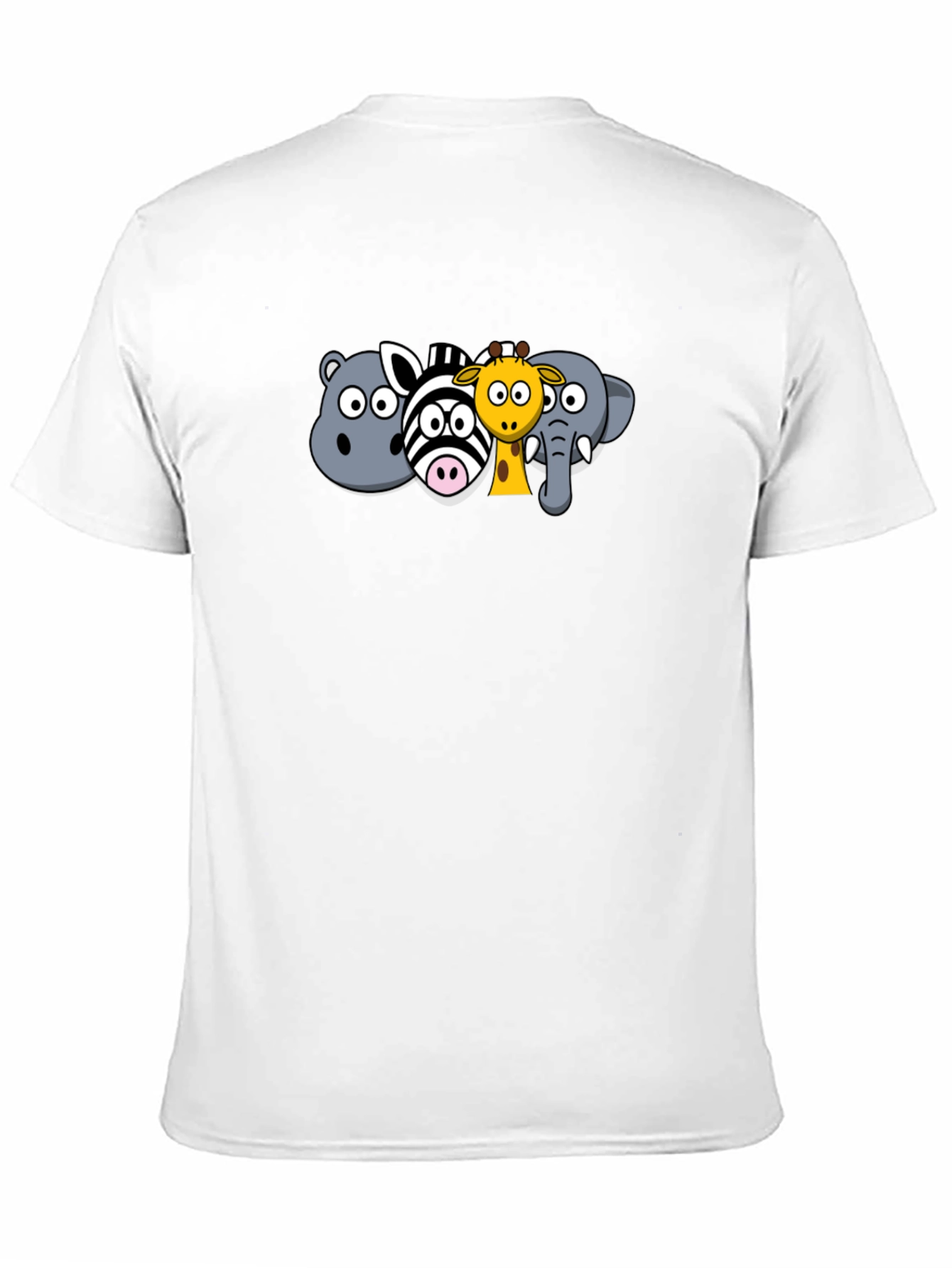Black Cartoon Animal Crew Neck T-Shirt view 11