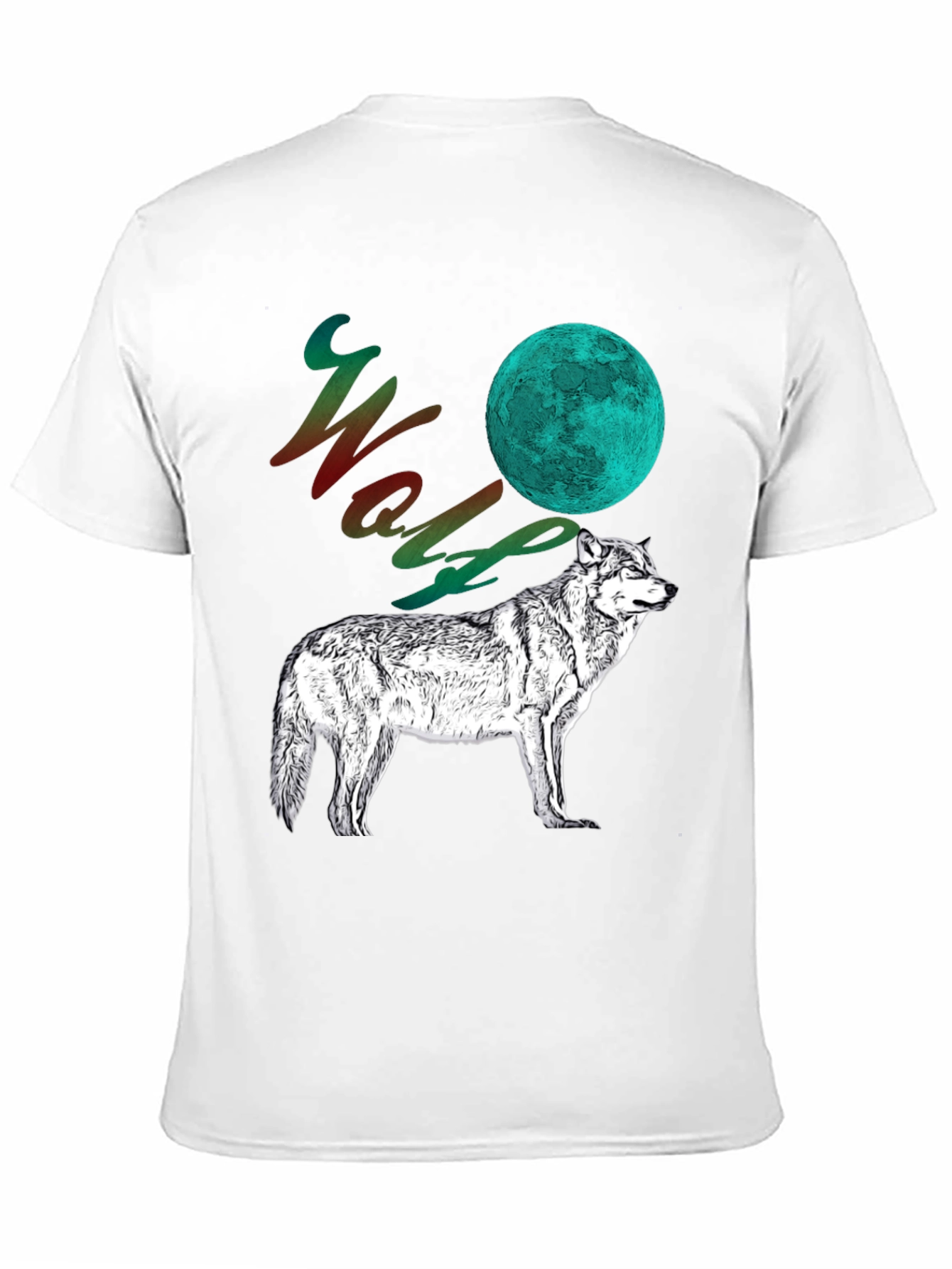 Black Wolf Moon Graphic Tee - Men's Black T-Shirt view 11
