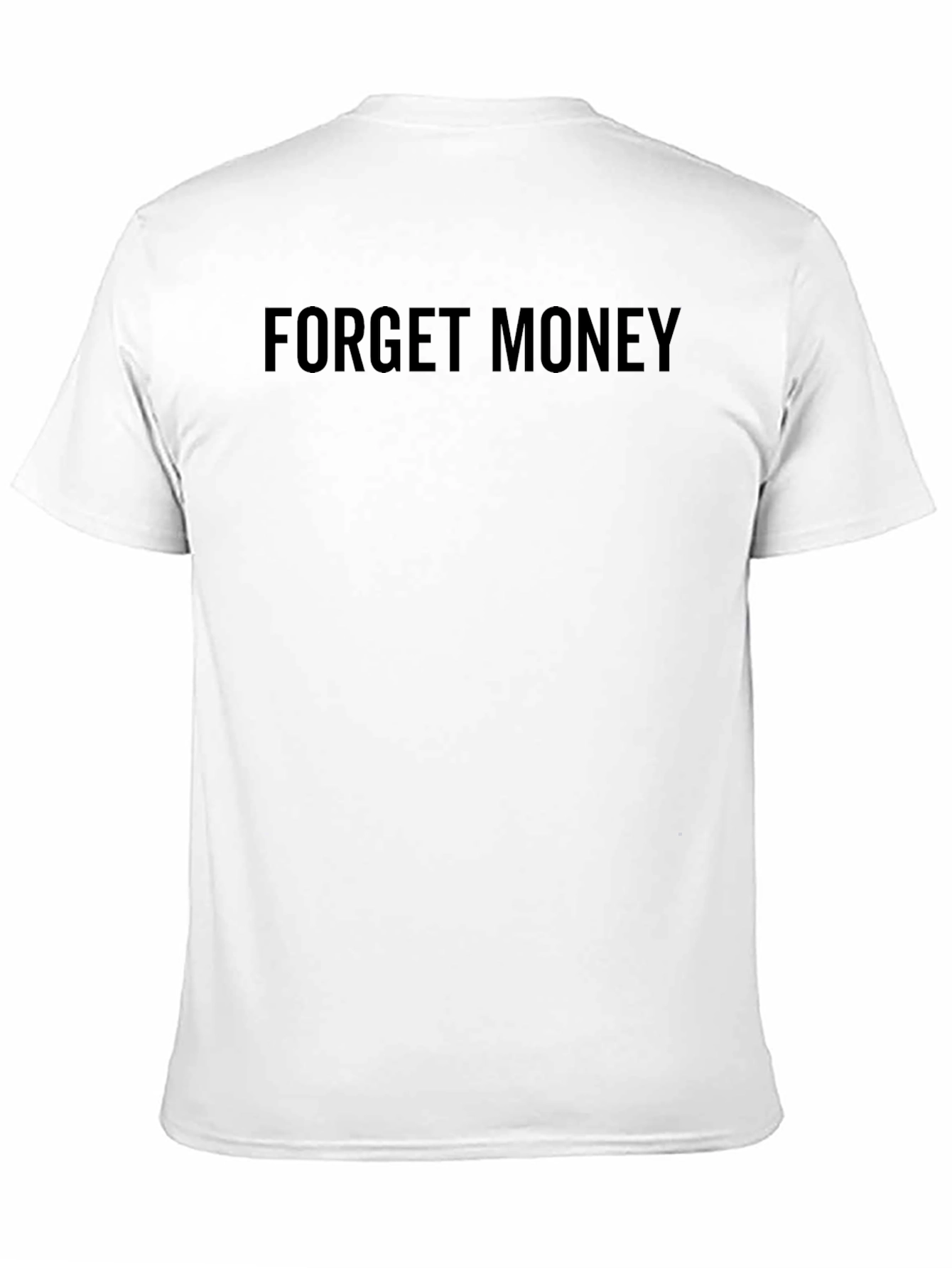 Black Forget Money Black Crew Neck Tee - Men's Fashion view 11
