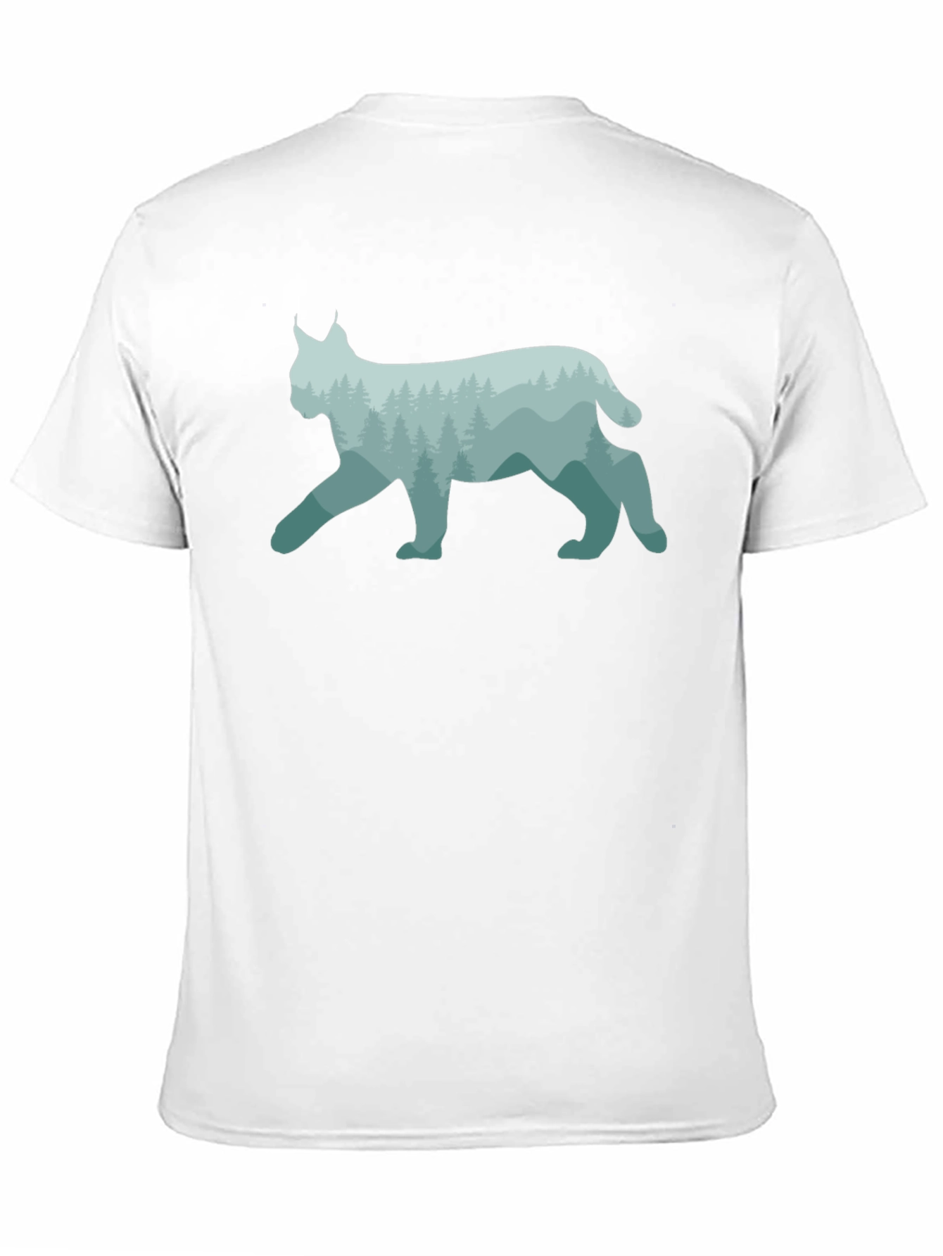 Lynx Forest Silhouette Black T-Shirt - 11
