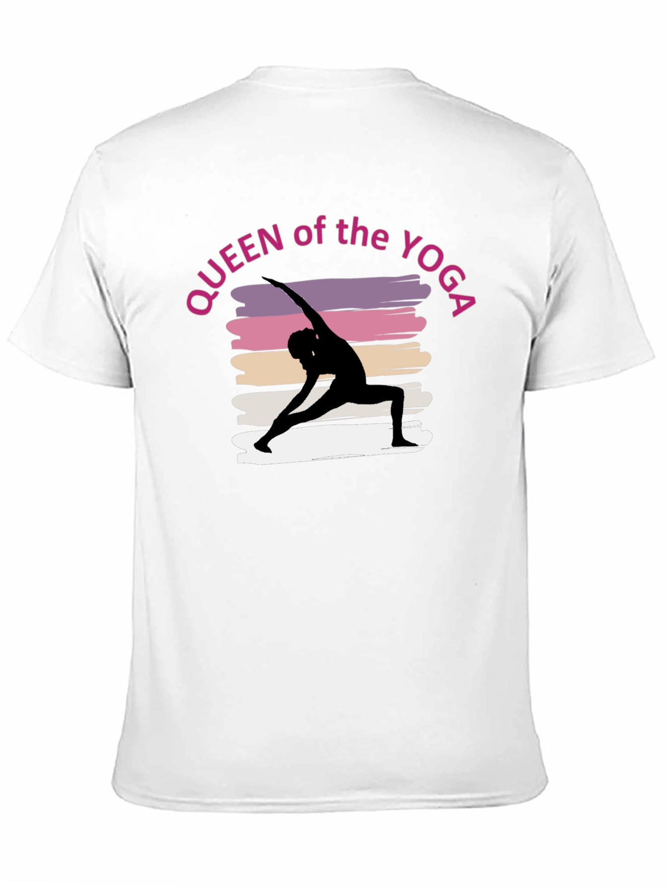 Black Queen of the Yoga Tee - Black Unisex T-Shirt view 11