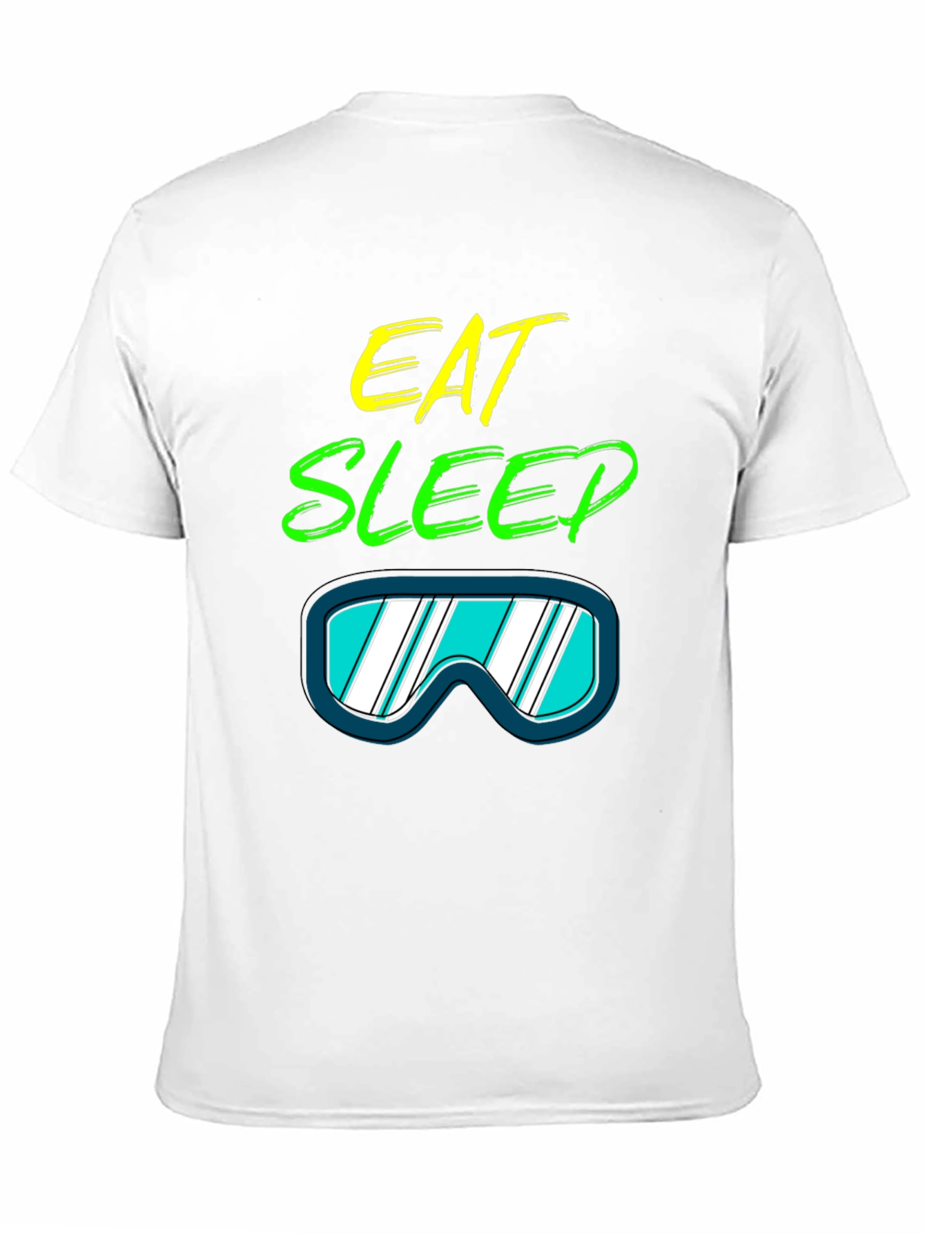 Black Eat Sleep Ski T-Shirt: Cool Ski Goggles Graphic Tee view 11