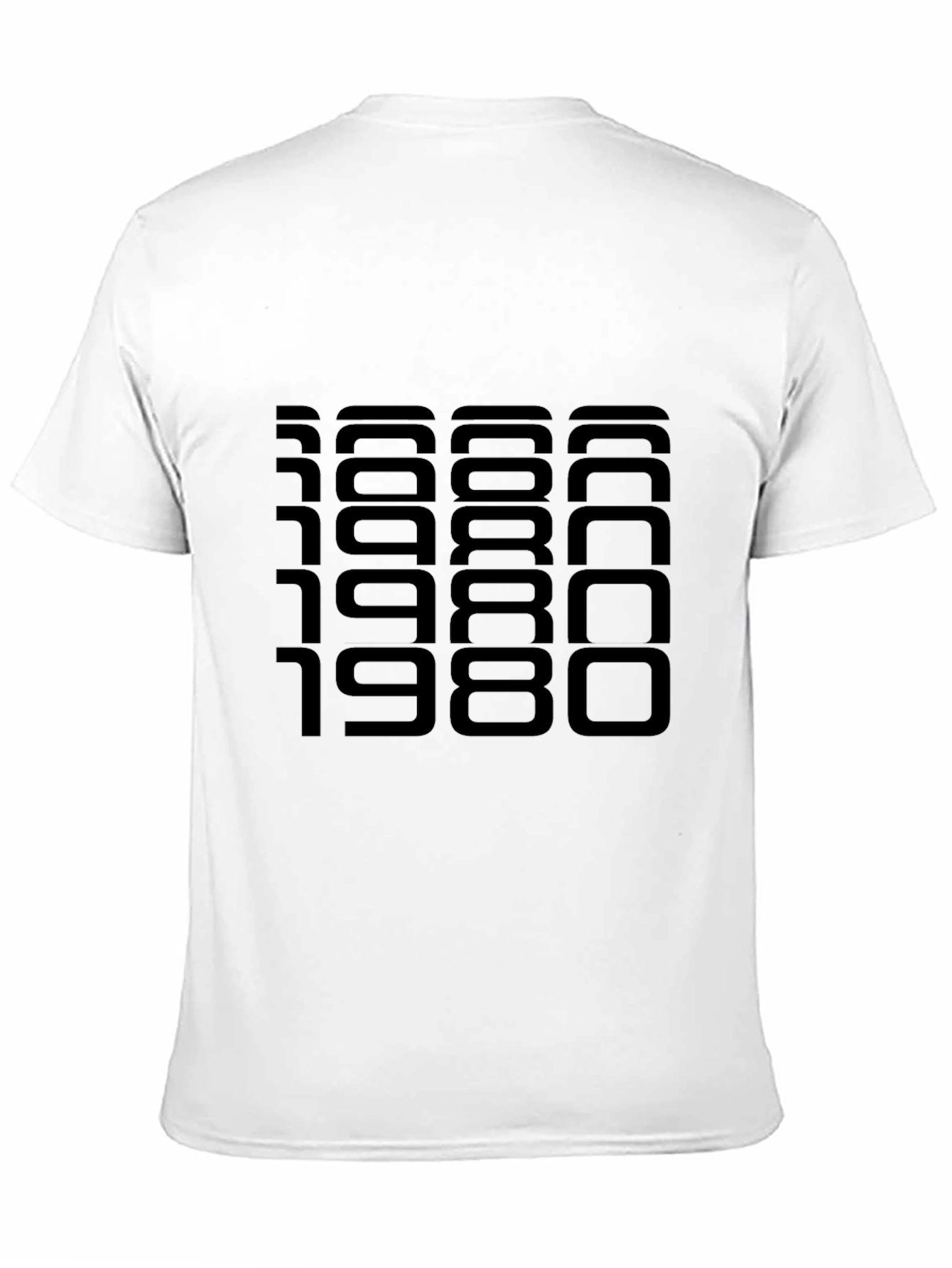 Black Vintage 1980 Graphic Black T-Shirt view 11