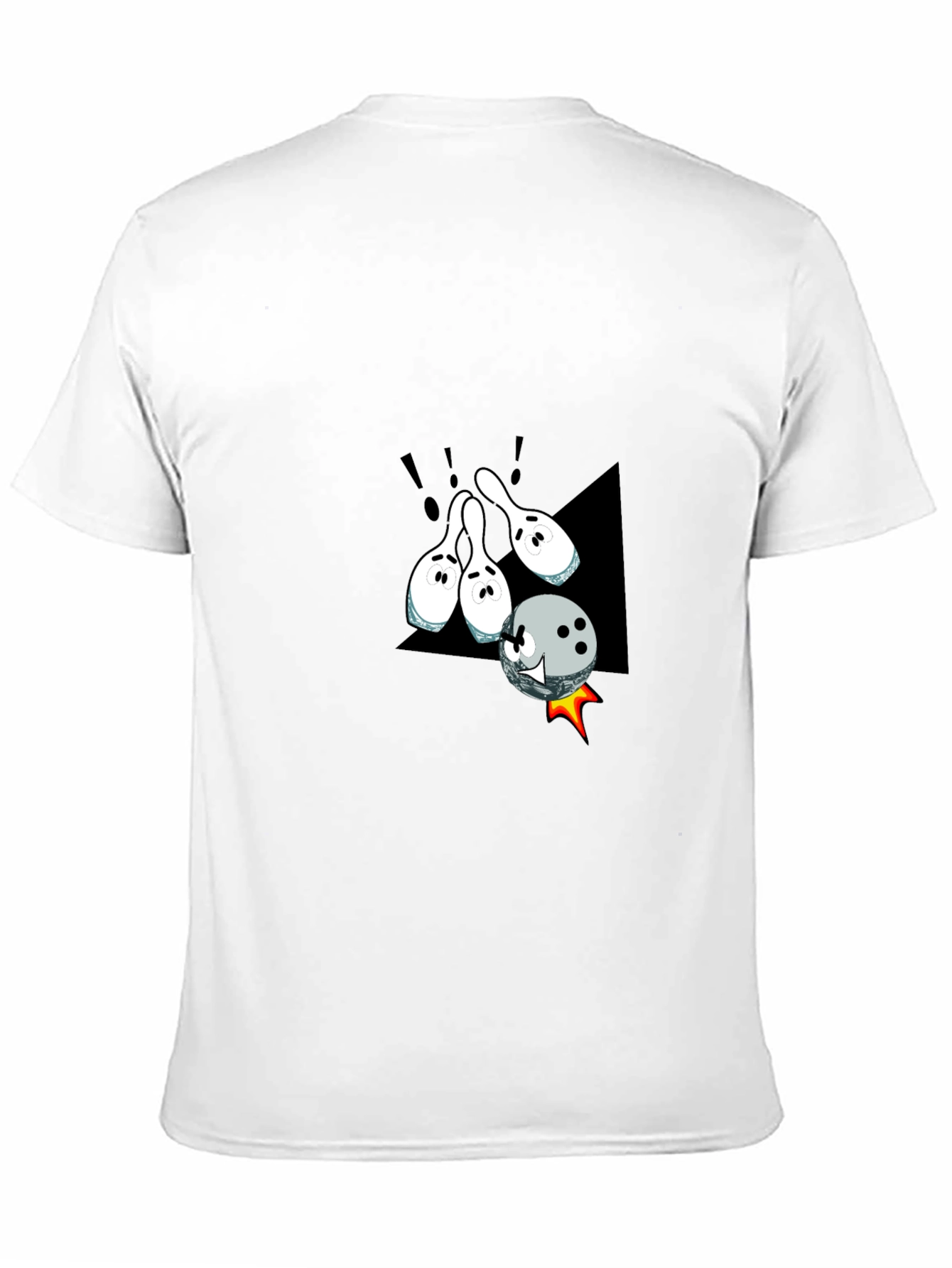 Black Bowling Strike T-Shirt - Fun Cartoon Design view 11