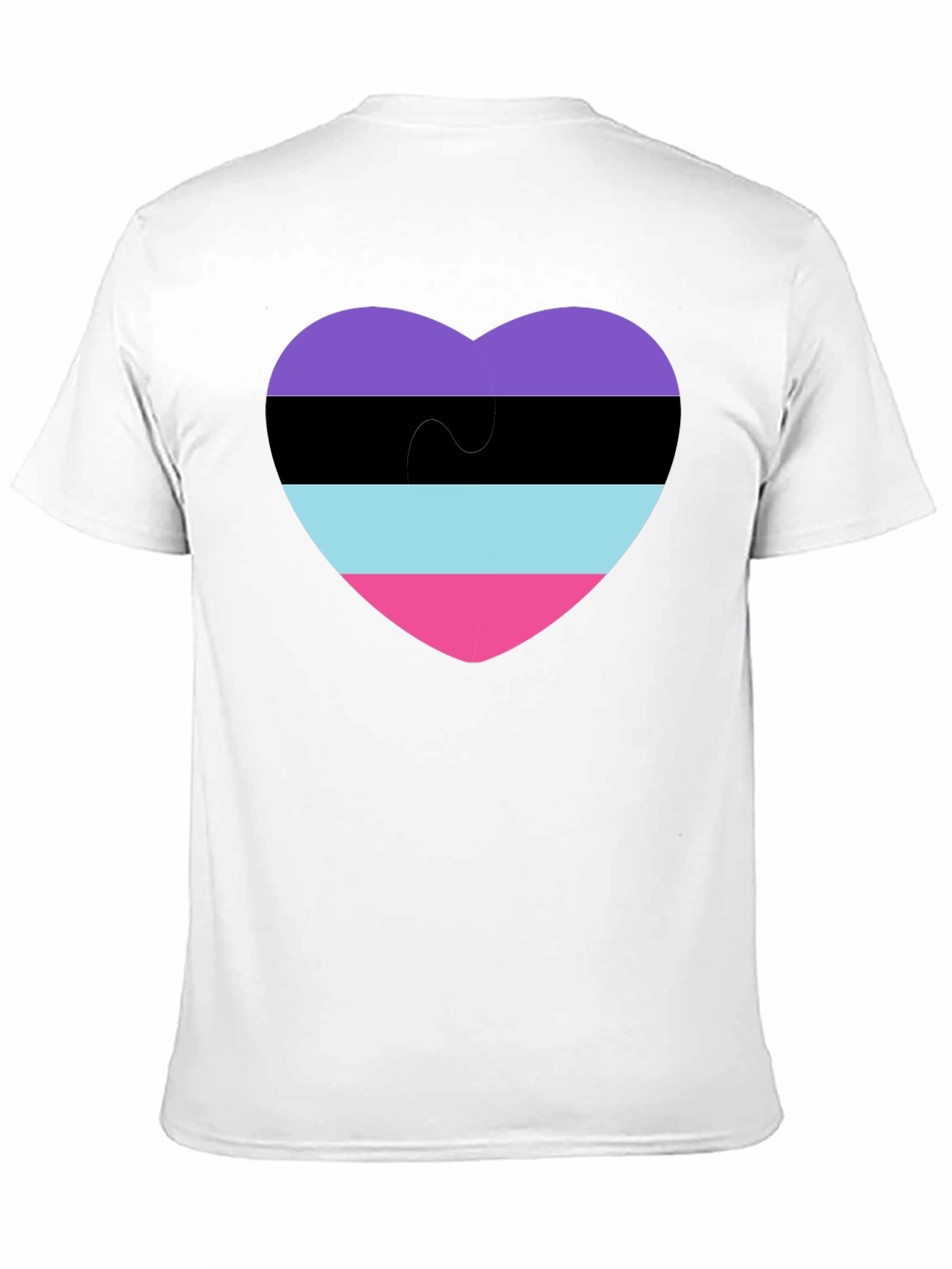Black Omnisexual Pride Heart T-Shirt - Black view 11
