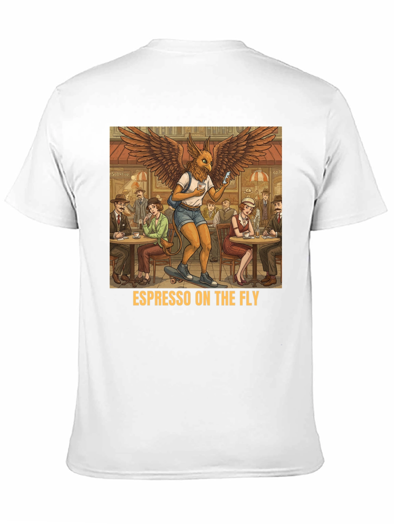 Black Espresso On The Fly T-Shirt - Quirky Graphic Tee view 11