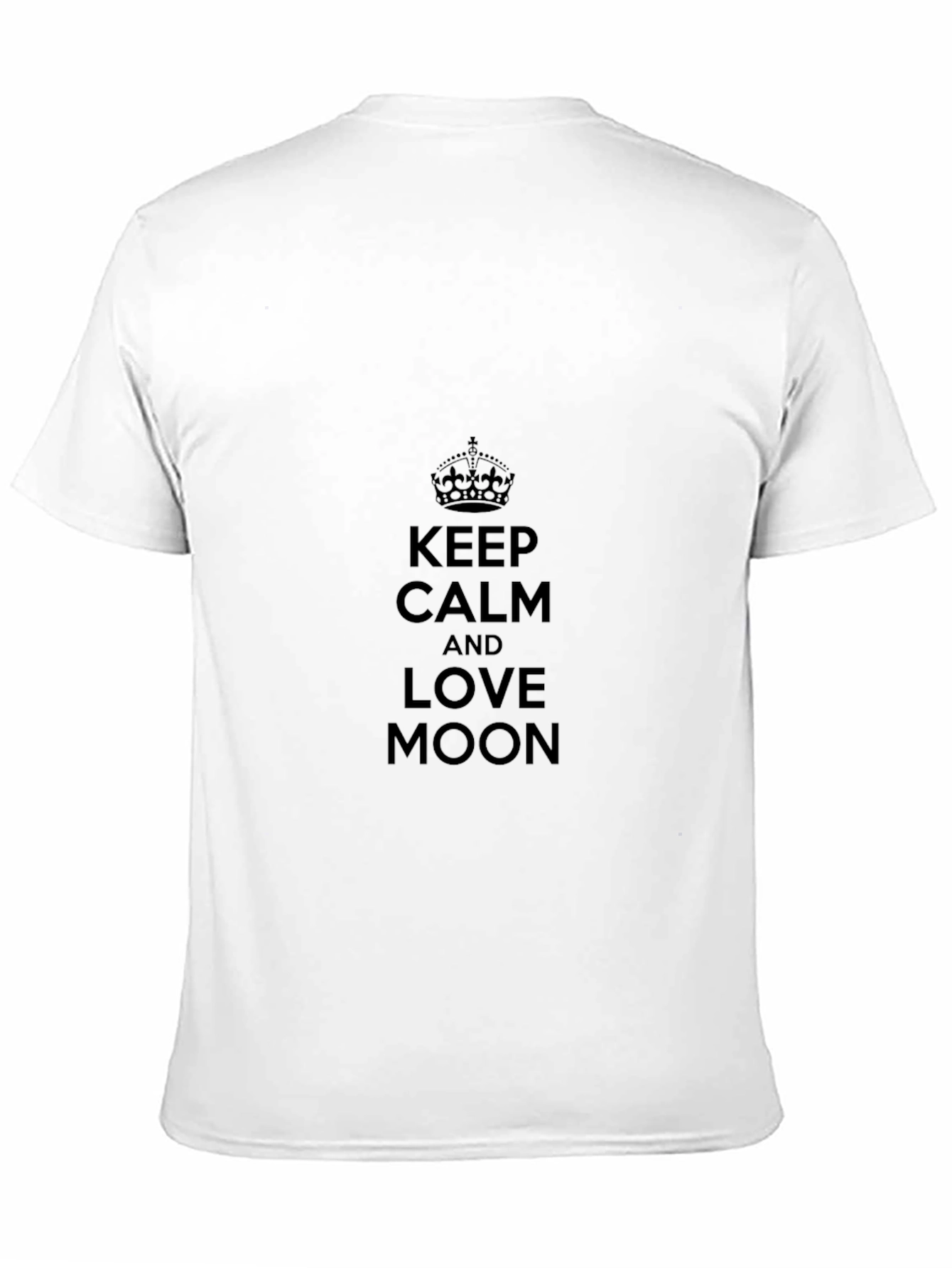 Black Keep Calm & Love Moon Black T-Shirt view 11