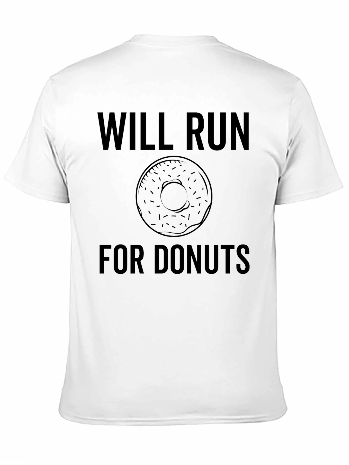 Black Will Run For Donuts Black T-Shirt view 11