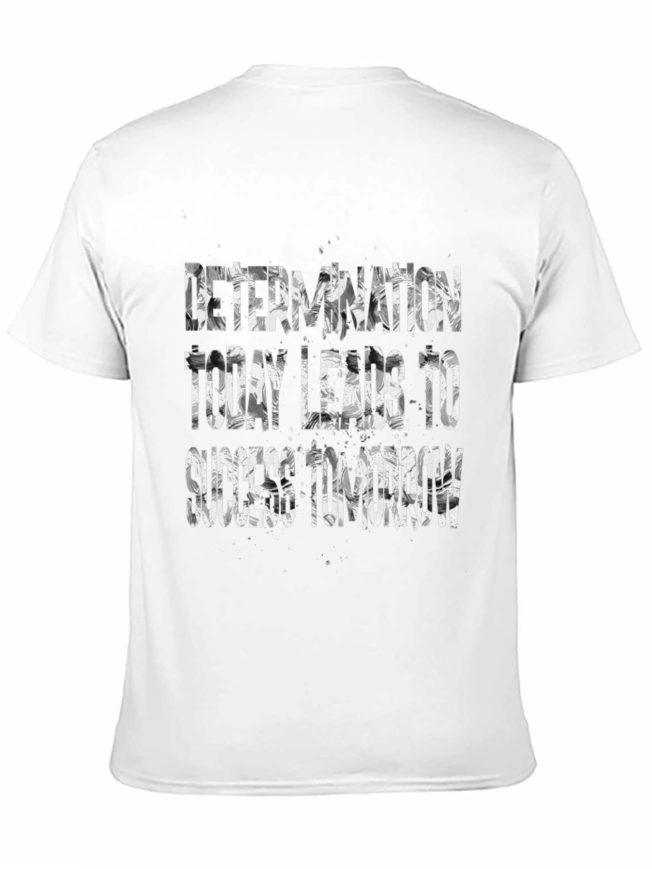 Black Motivational Black T-Shirt - Determination Leads to Success view 11