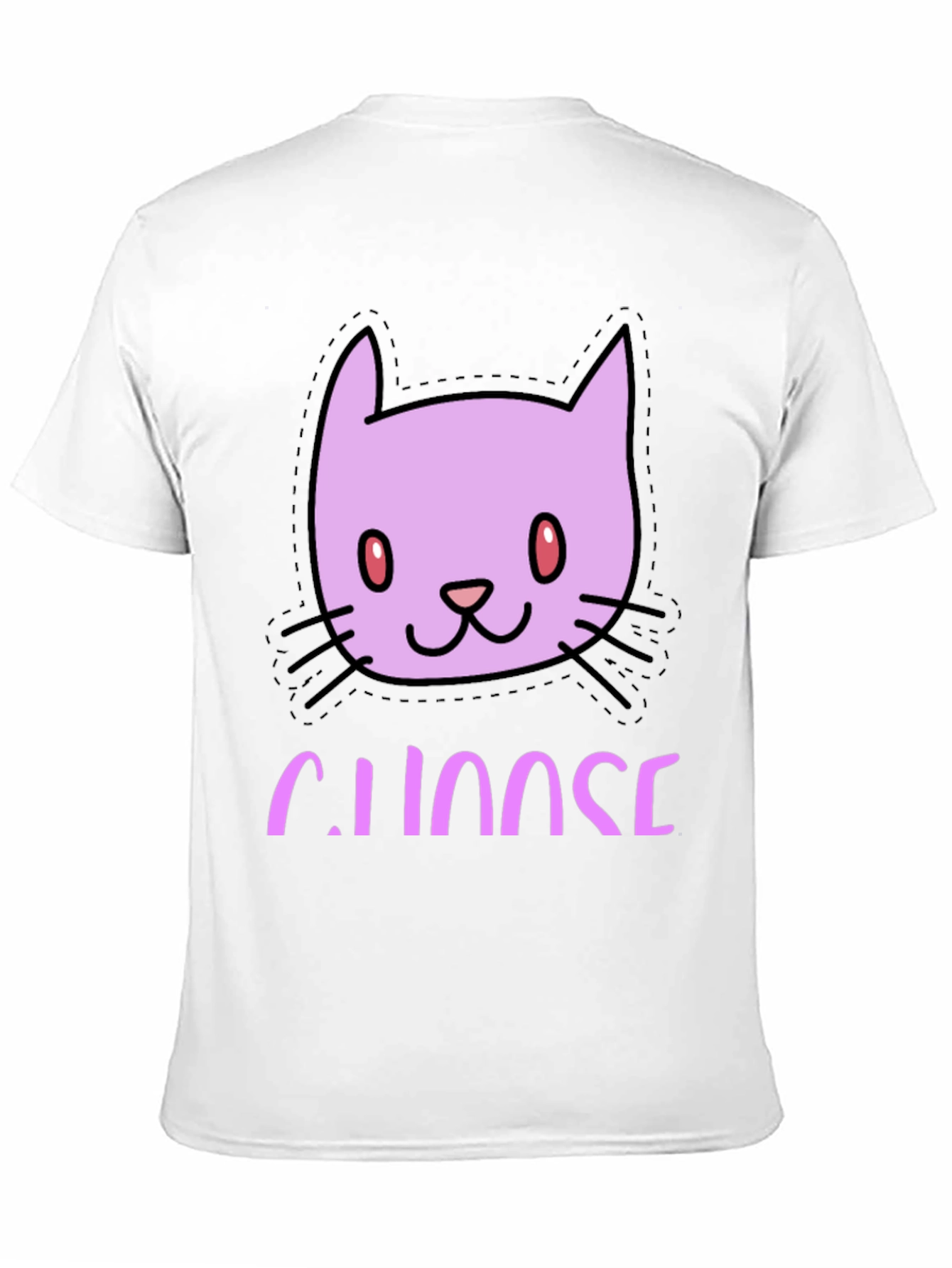 Black Cute Cat Face Tee - Choose Your Style! view 11