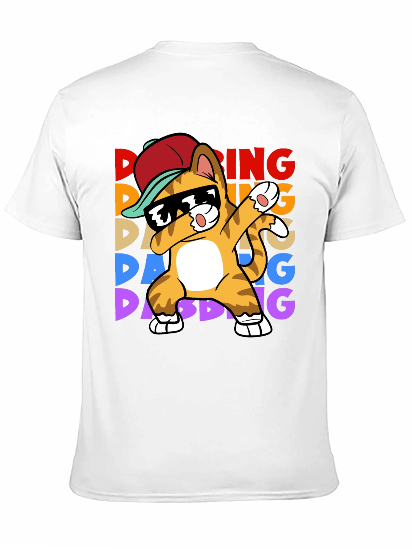 Black Dabbing Cat T-Shirt - Fun & Unique Design view 11