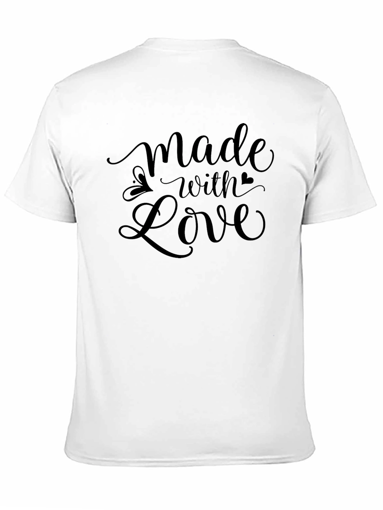 Black Made with Love Graphic Tee - Stylish Unisex T-Shirt view 11