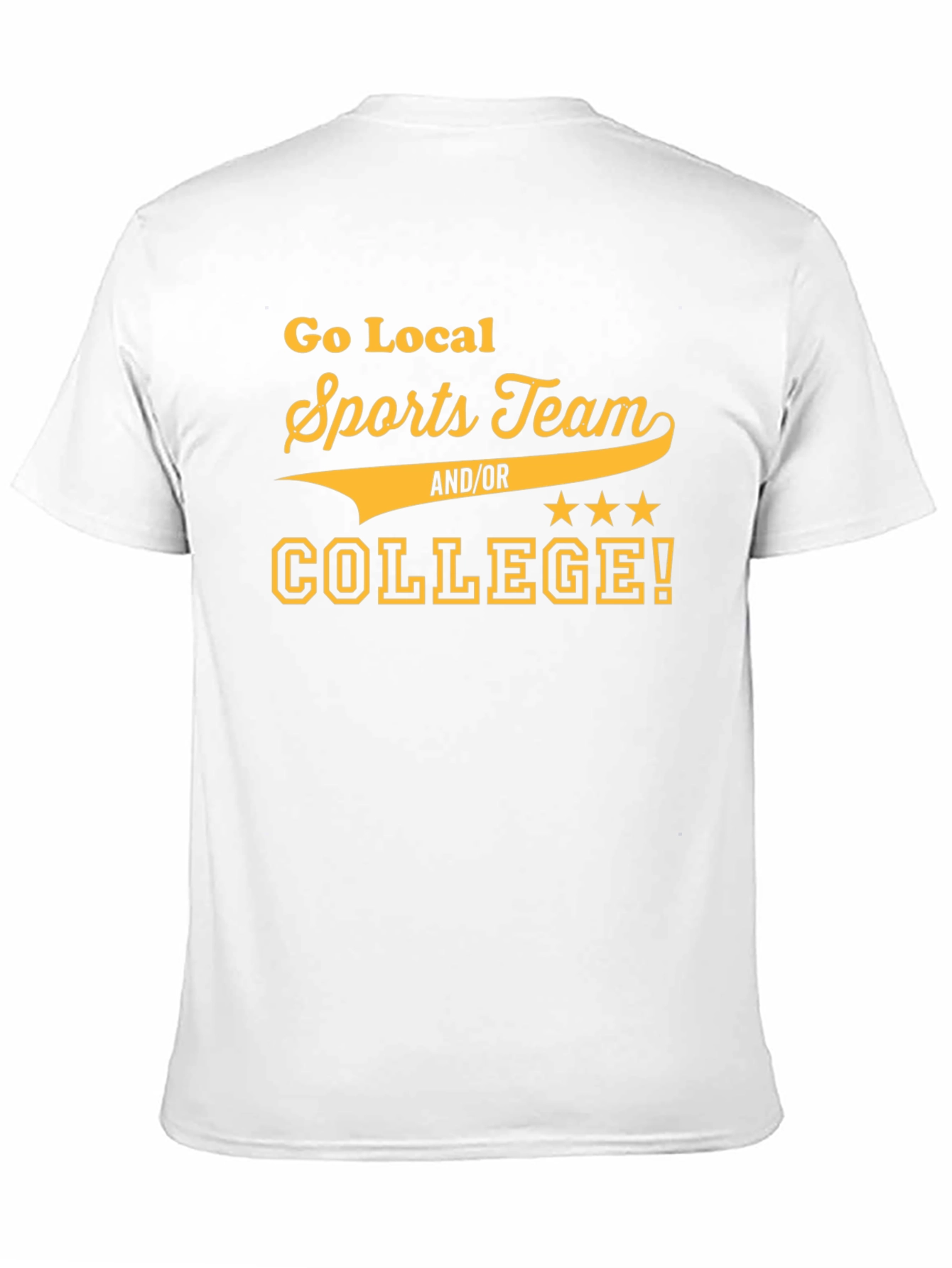 Go Local Sports Team/College T-Shirt - Black Cotton Tee - 11