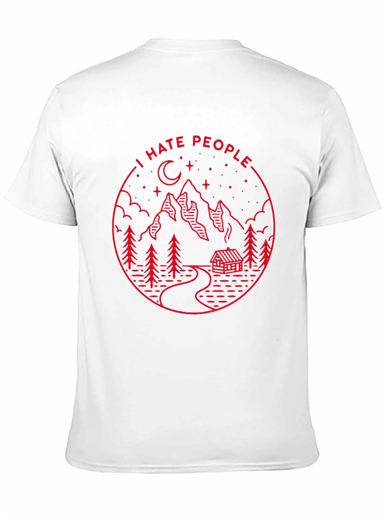 Black I Hate People Graphic Tee - Mountain Cabin Design view 11