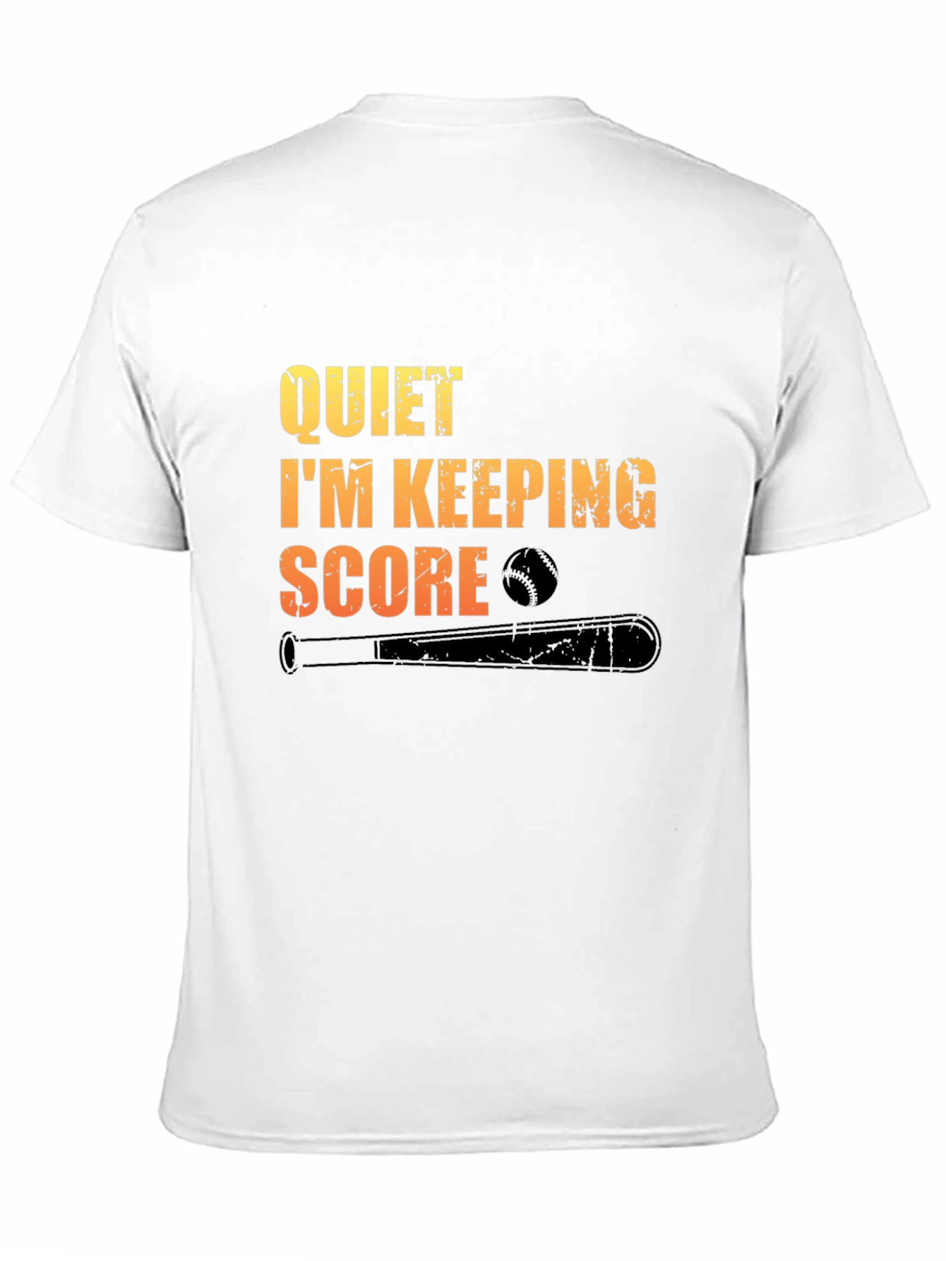 Black Quiet I'm Keeping Score Baseball T-Shirt view 11
