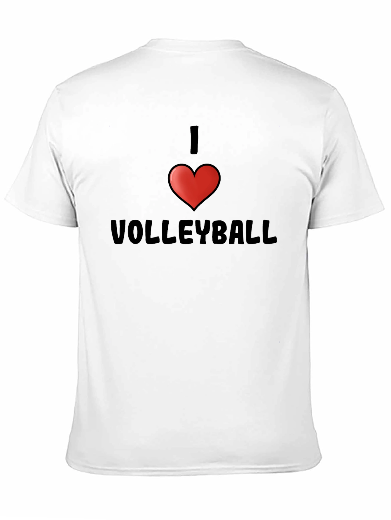 Black I Heart Volleyball T-Shirt - Black Short Sleeve view 11
