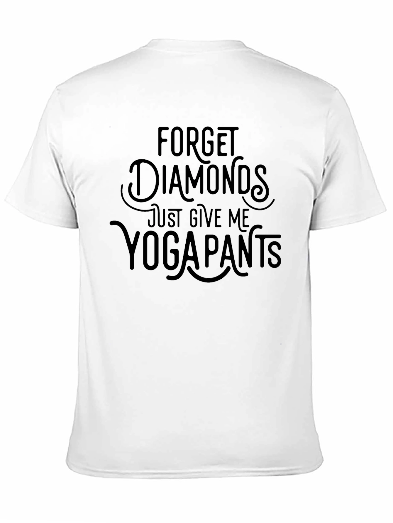 Black Funny Yoga Pants Graphic T-Shirt view 11