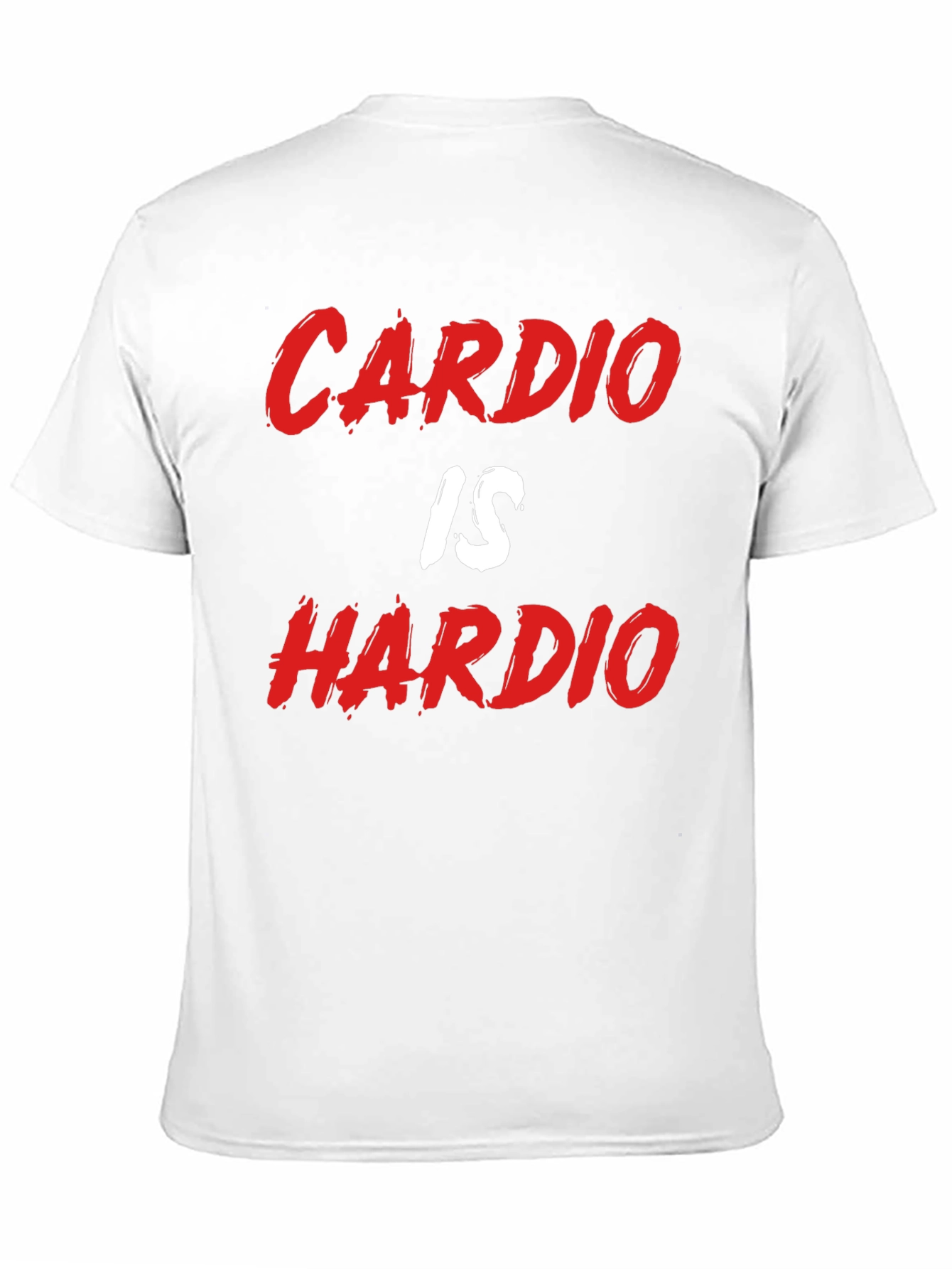 Black Cardio Is Hardio Funny Gym Workout Black T-Shirt view 11