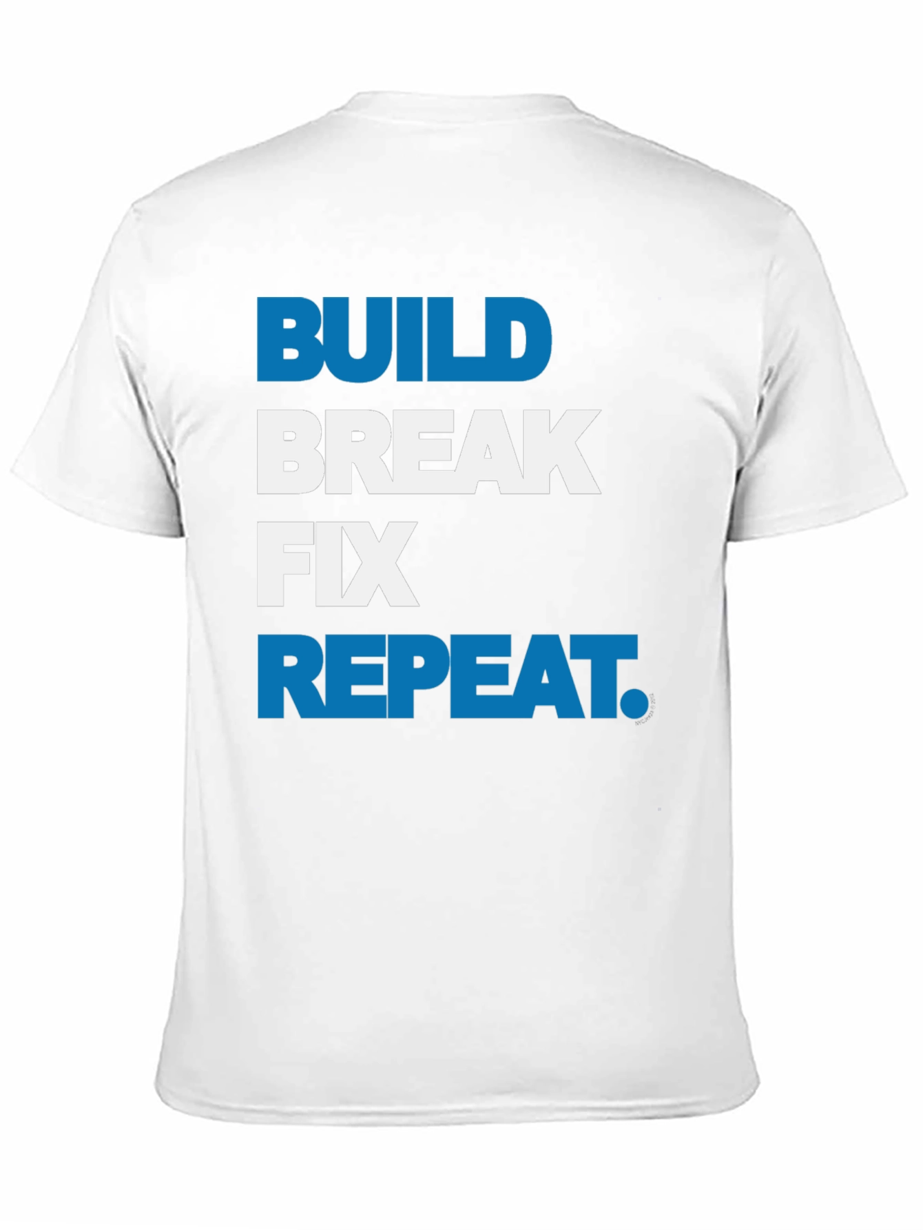Black Build Break Fix Repeat Graphic T-Shirt view 11