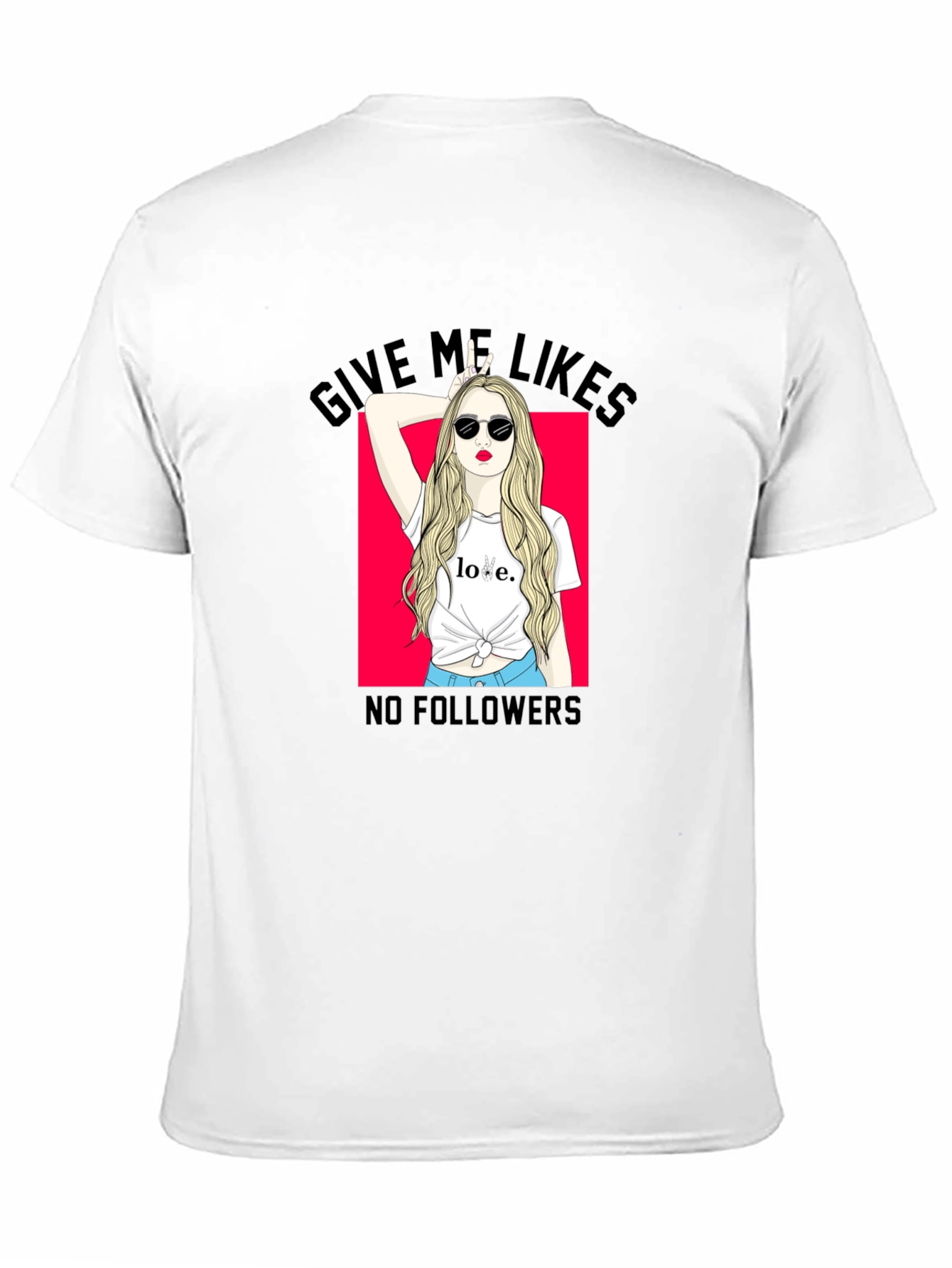 Black Give Me Likes Black Graphic Tee view 11