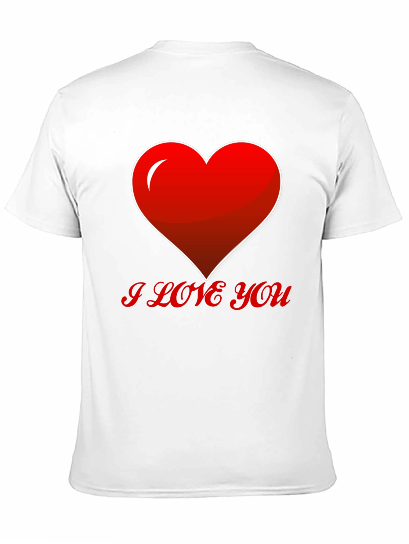 Black I Love You Heart T-Shirt view 11