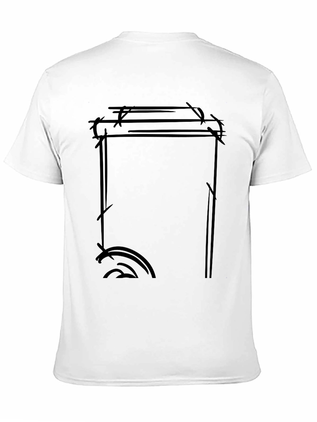 Black Edgy Graphic Print Black T-Shirt view 11