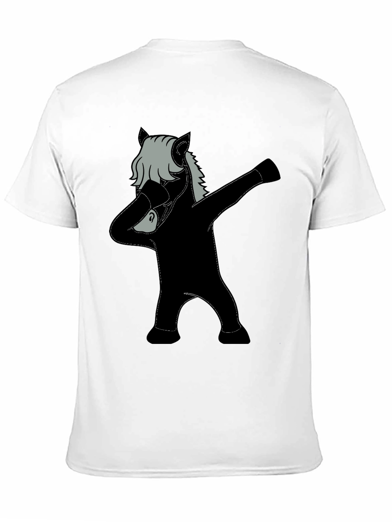 Black Dabbing Horse Graphic Tee - Black view 11