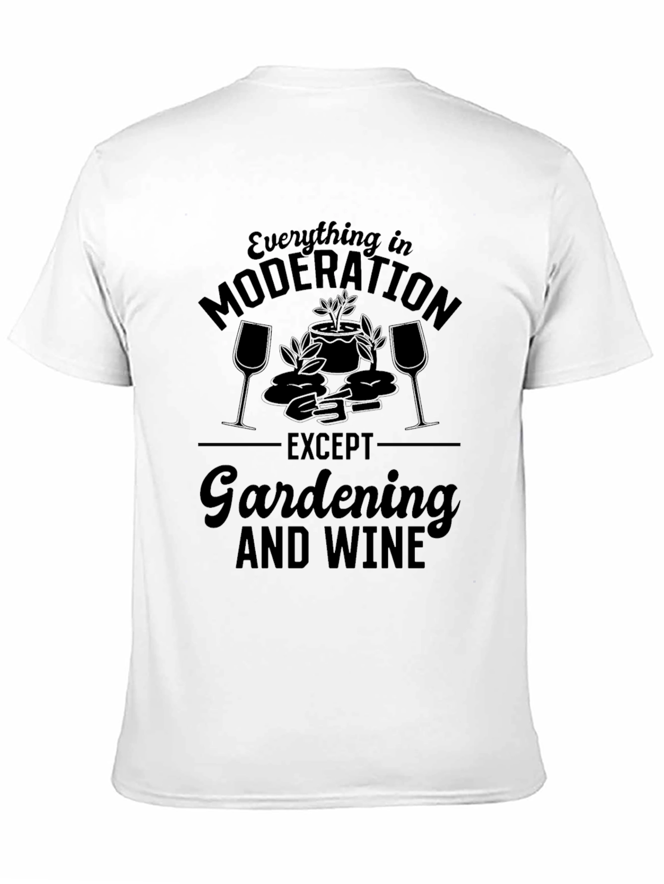 Black Gardening and Wine T-Shirt view 11